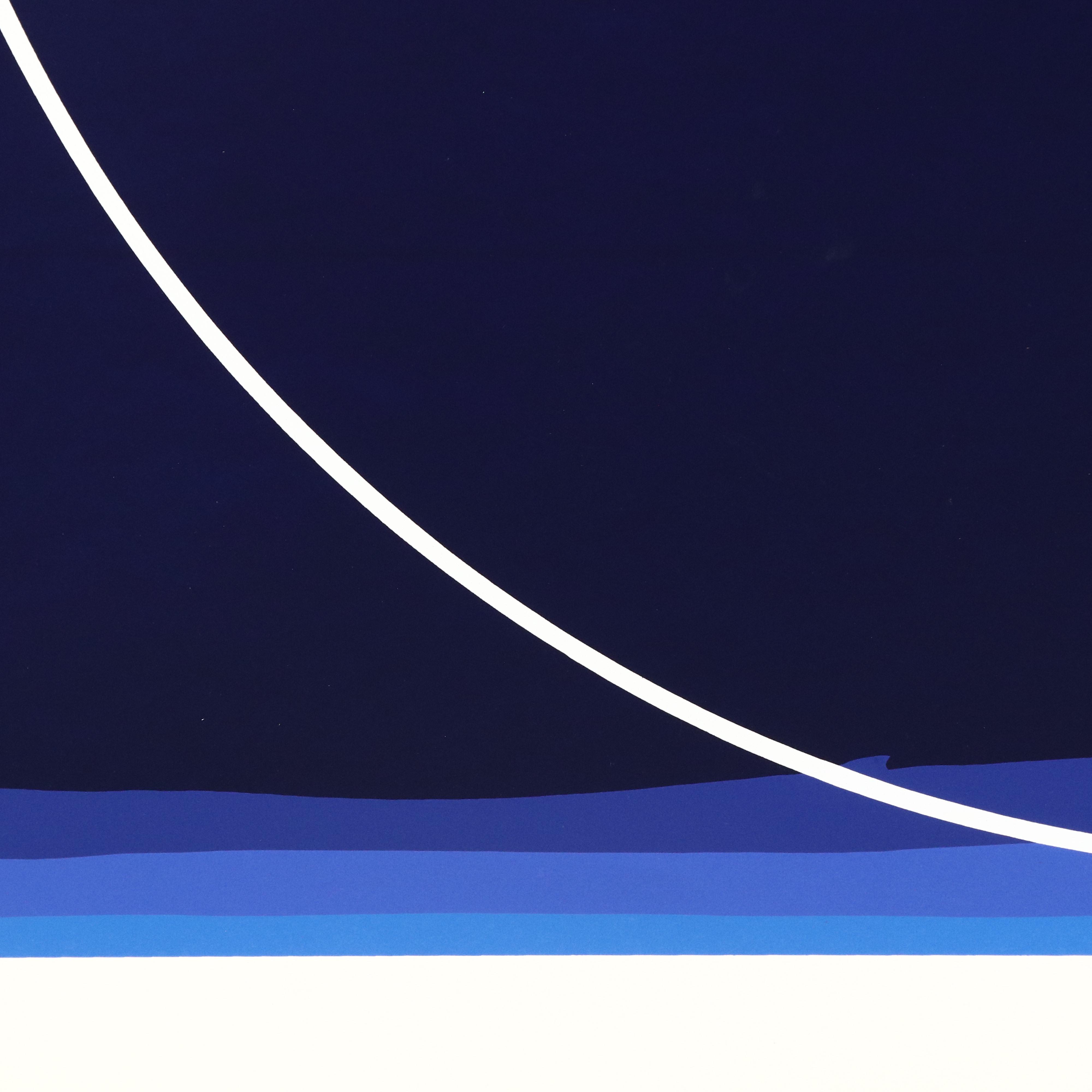 Thomas Whelan Benton Abstract Serigraph "White Cap," 1979