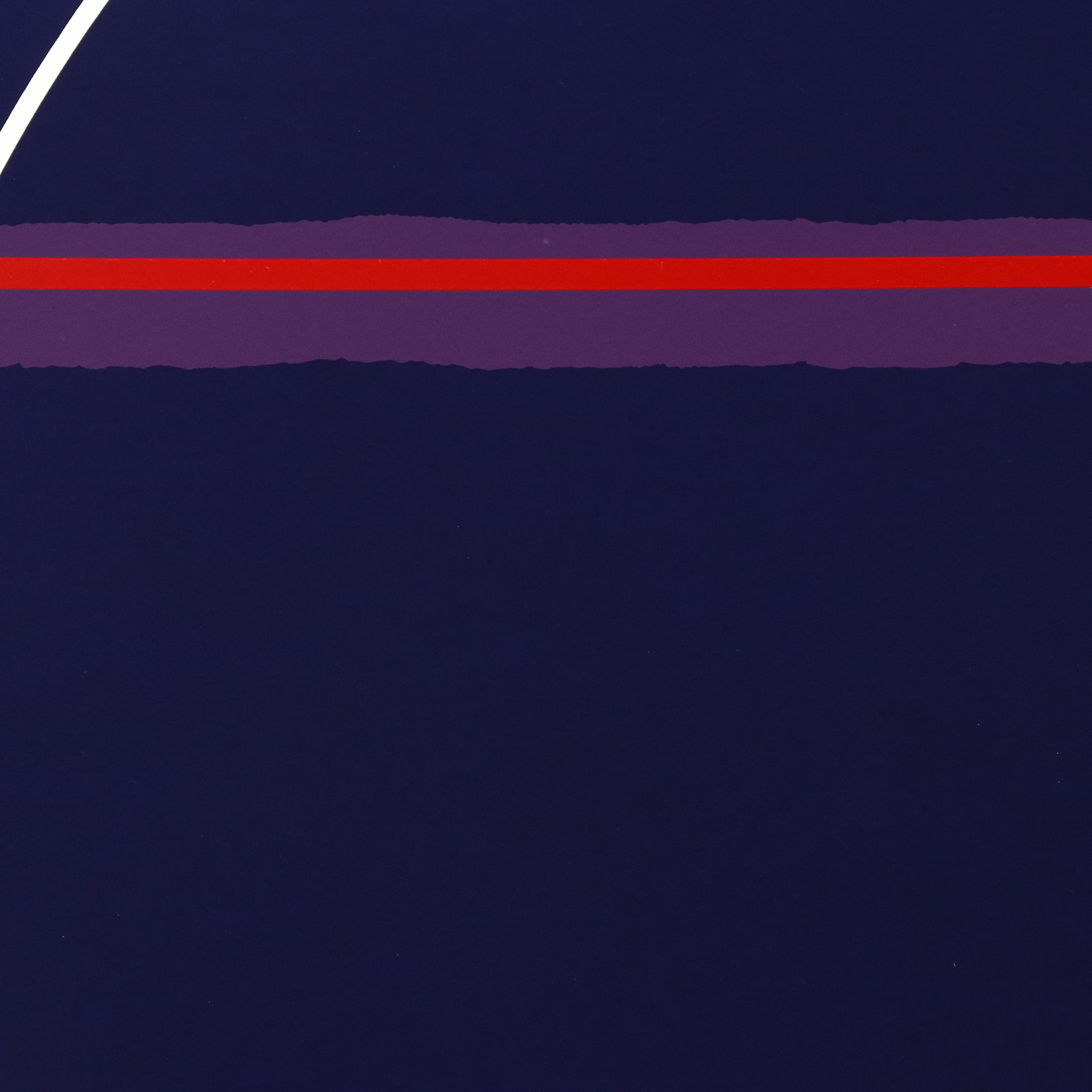 Thomas Whelan Benton Abstract Serigraph "White Cap," 1979