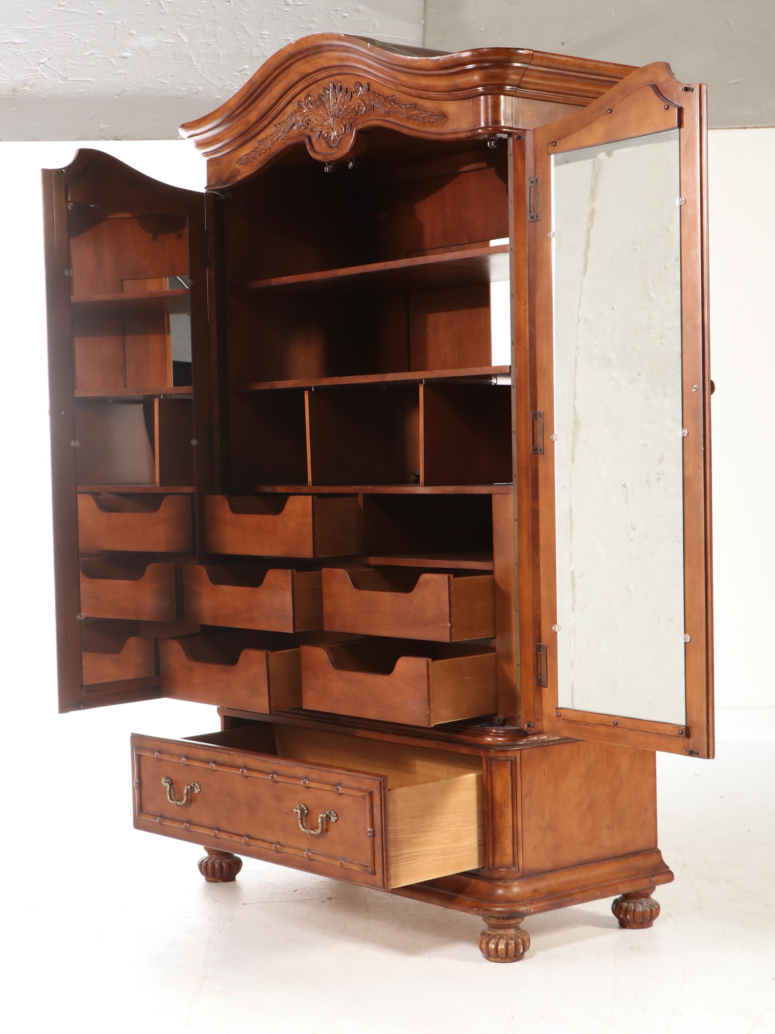 Drexel-Heritage "Palm Court" Walnut Media Cabinet/Armoire