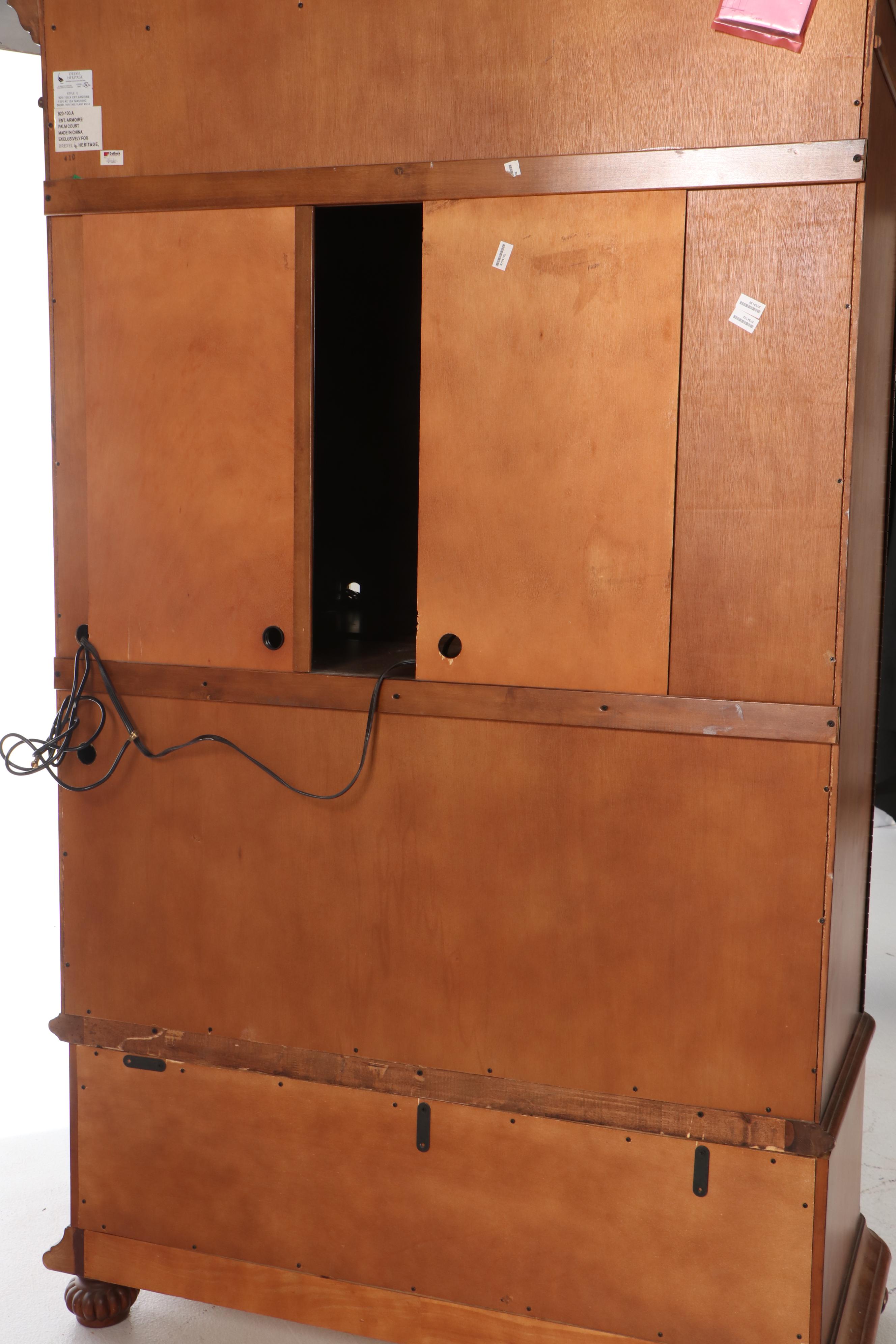 Drexel-Heritage "Palm Court" Walnut Media Cabinet/Armoire