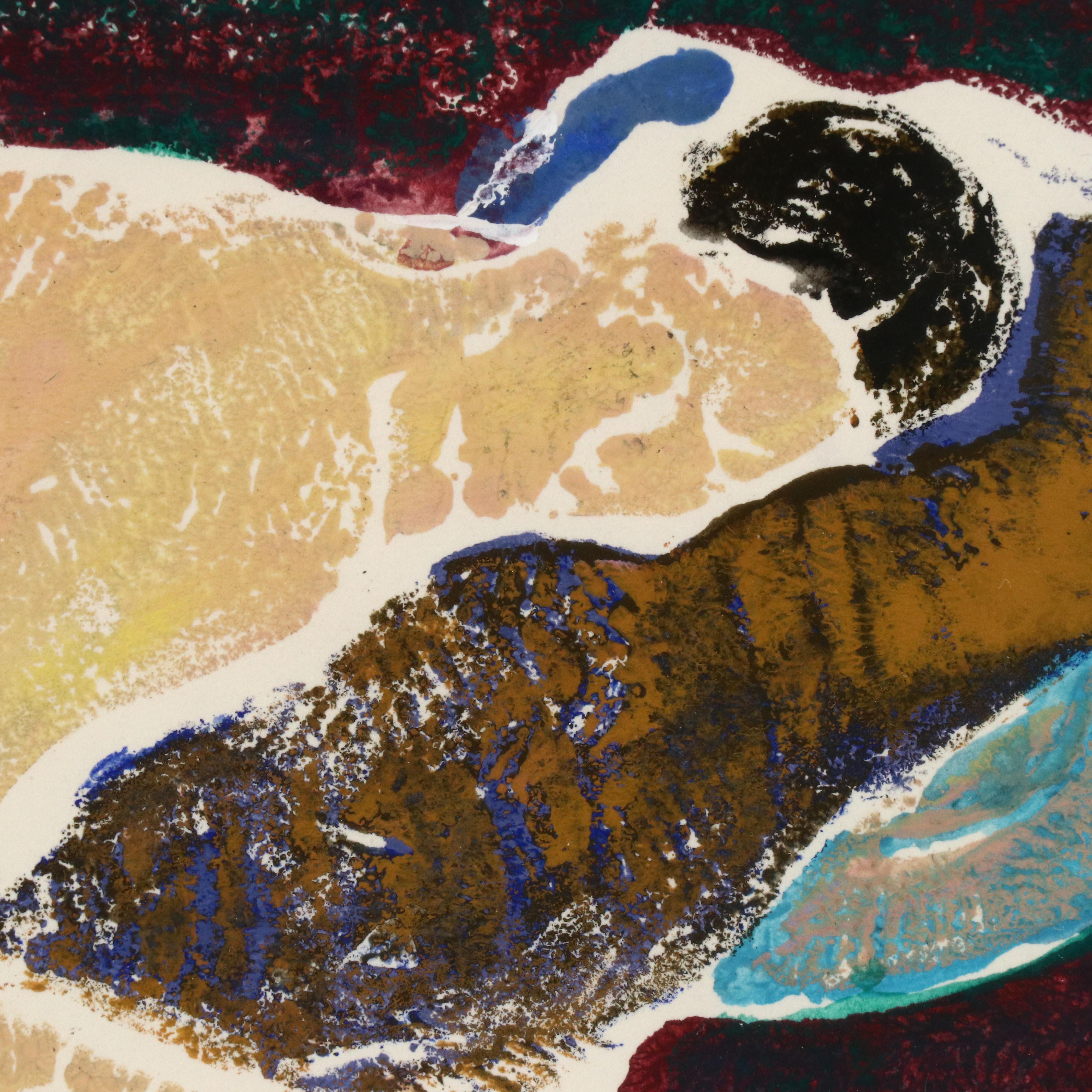 Lois Borgenicht Reclining Nude Soft Block Print, 2000