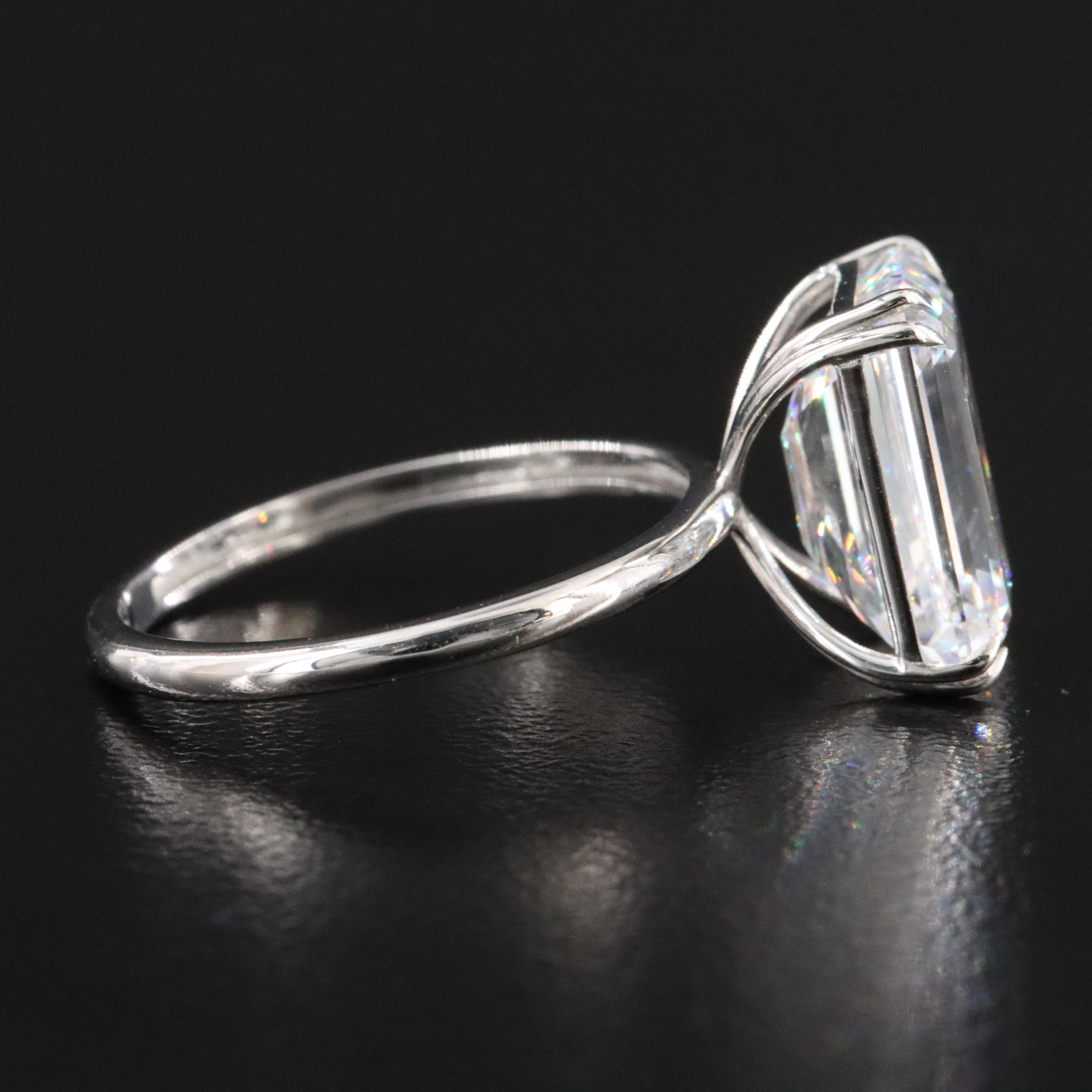 Platinum 5.53 CT Lab Grown Diamond Solitaire Ring with IGI Report