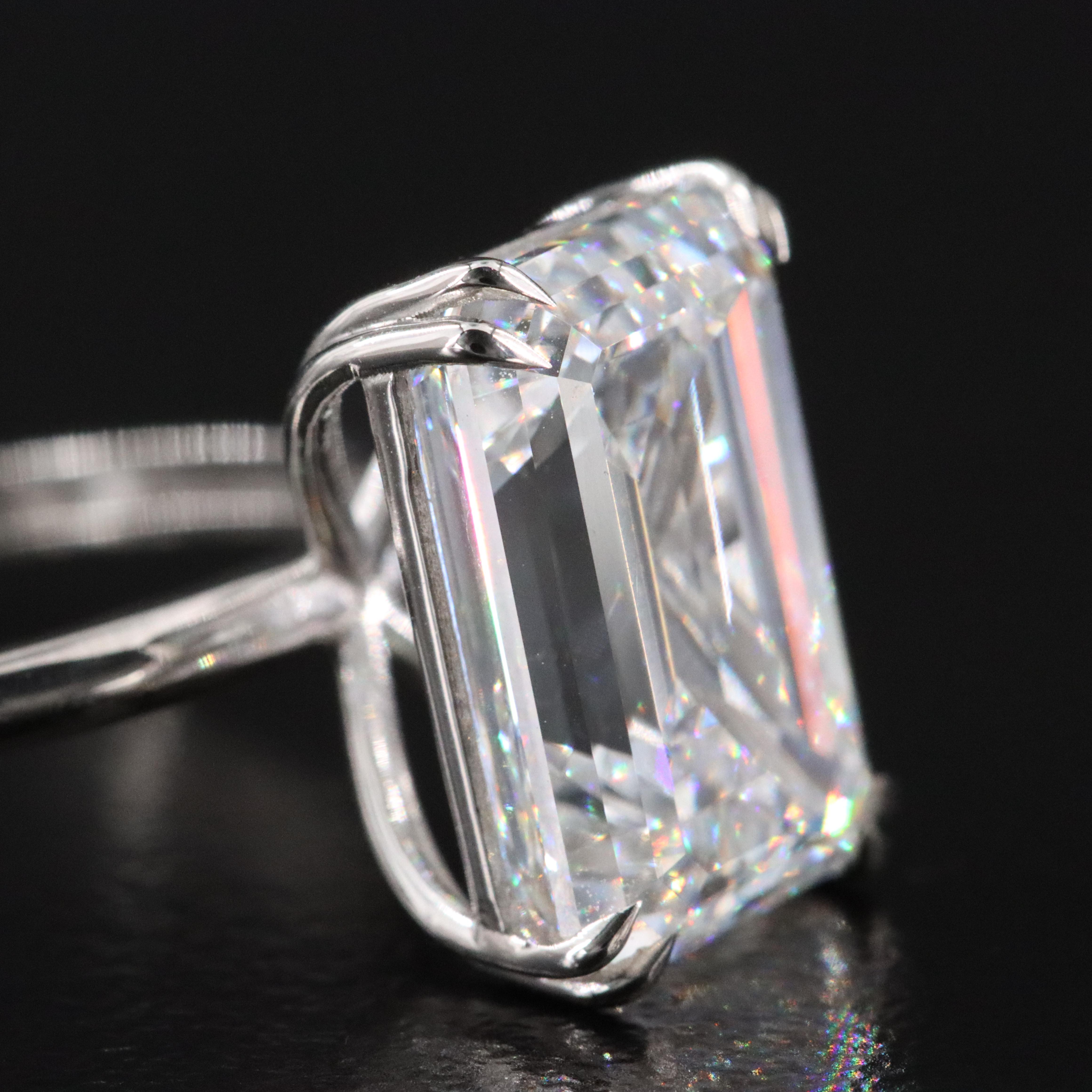 Platinum 5.53 CT Lab Grown Diamond Solitaire Ring with IGI Report