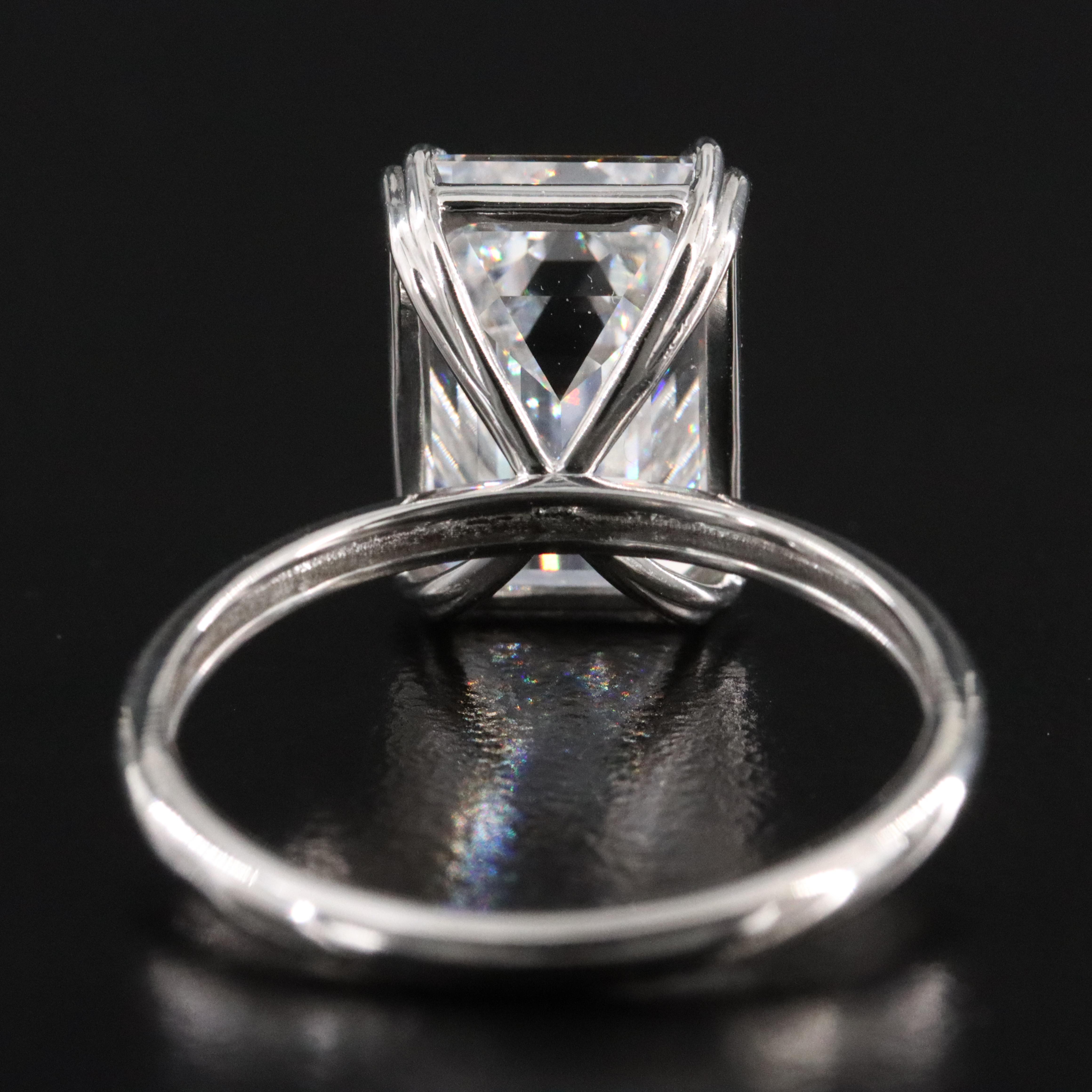 Platinum 5.53 CT Lab Grown Diamond Solitaire Ring with IGI Report