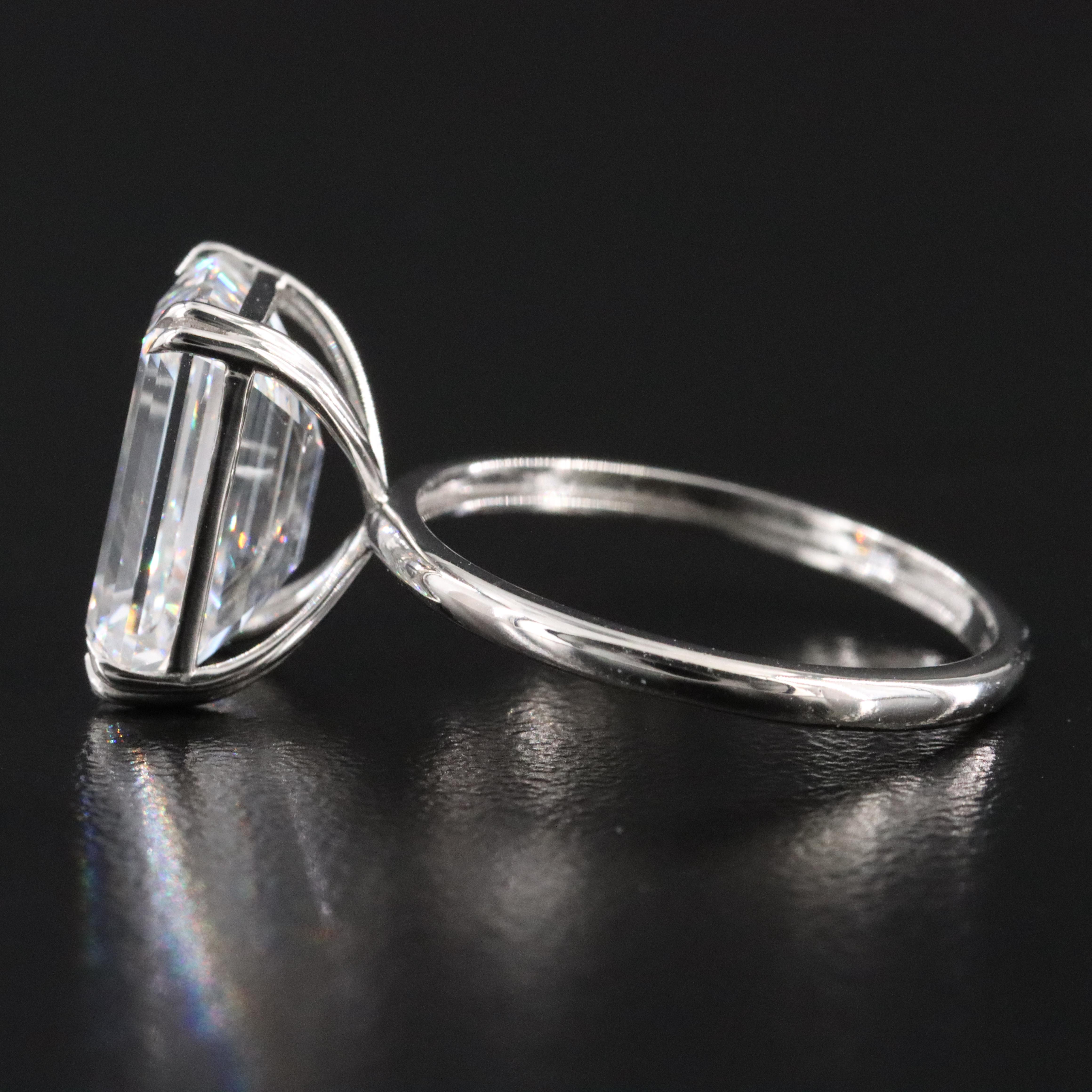 Platinum 5.53 CT Lab Grown Diamond Solitaire Ring with IGI Report