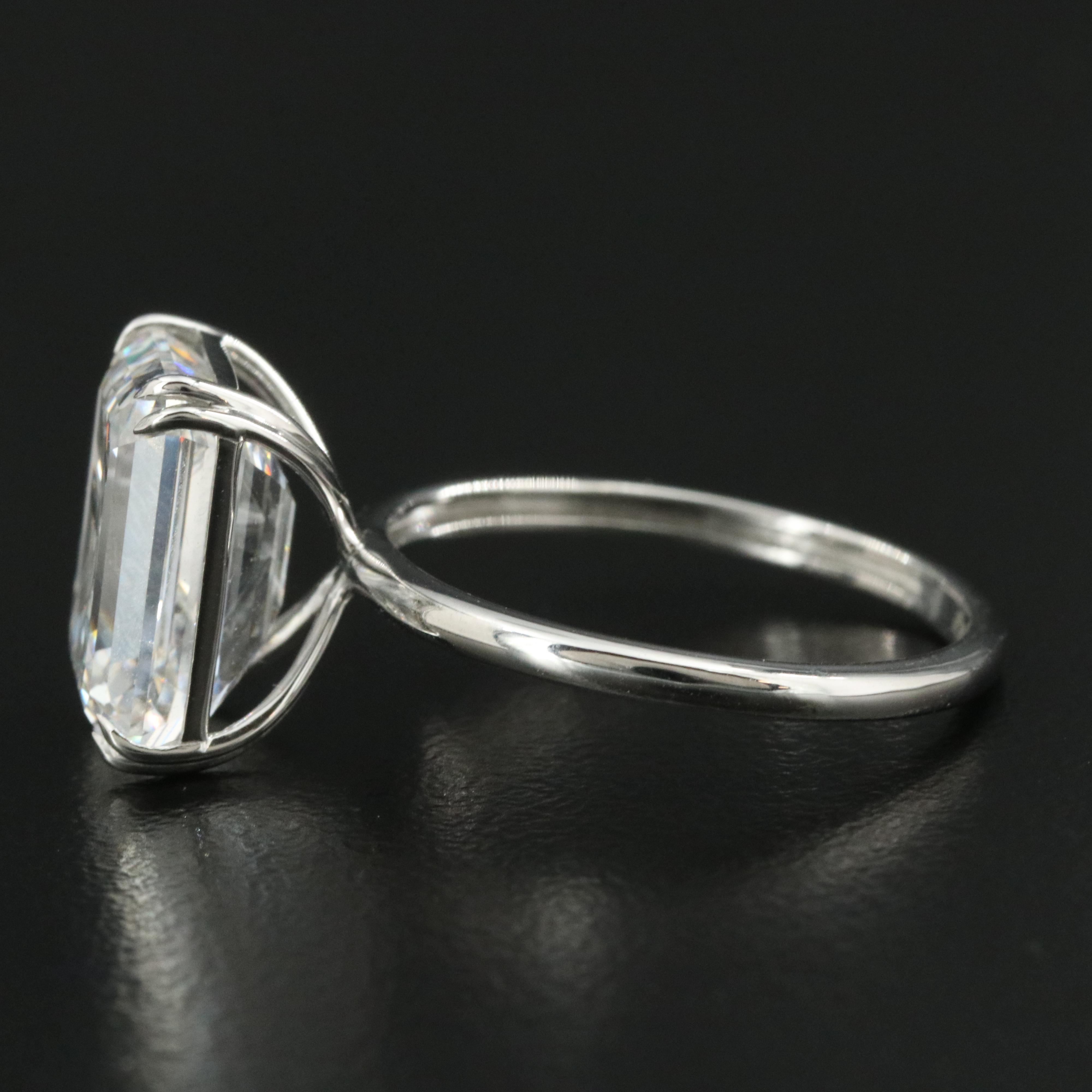 Platinum 5.53 CT Lab Grown Diamond Solitaire Ring with IGI Report