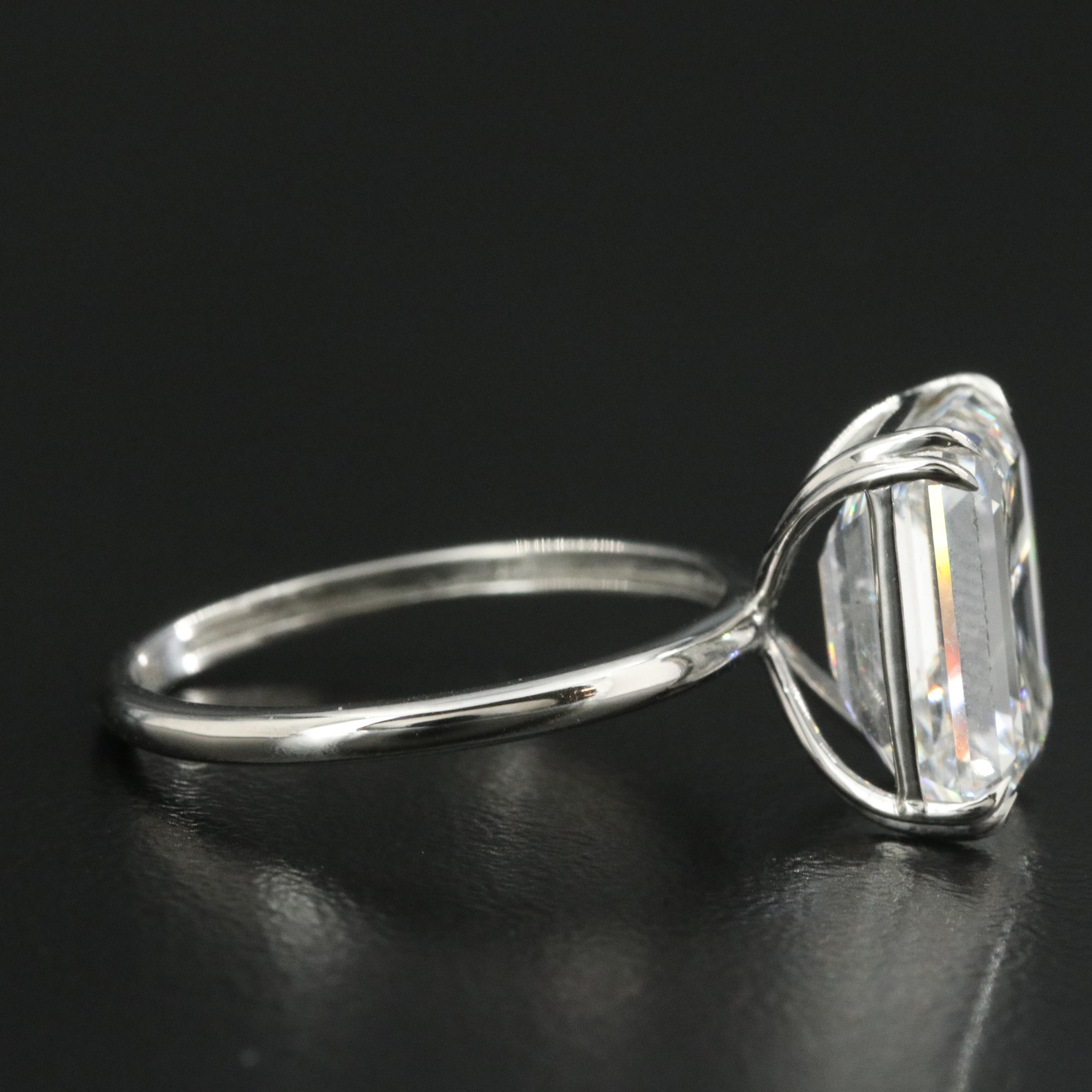 Platinum 5.53 CT Lab Grown Diamond Solitaire Ring with IGI Report