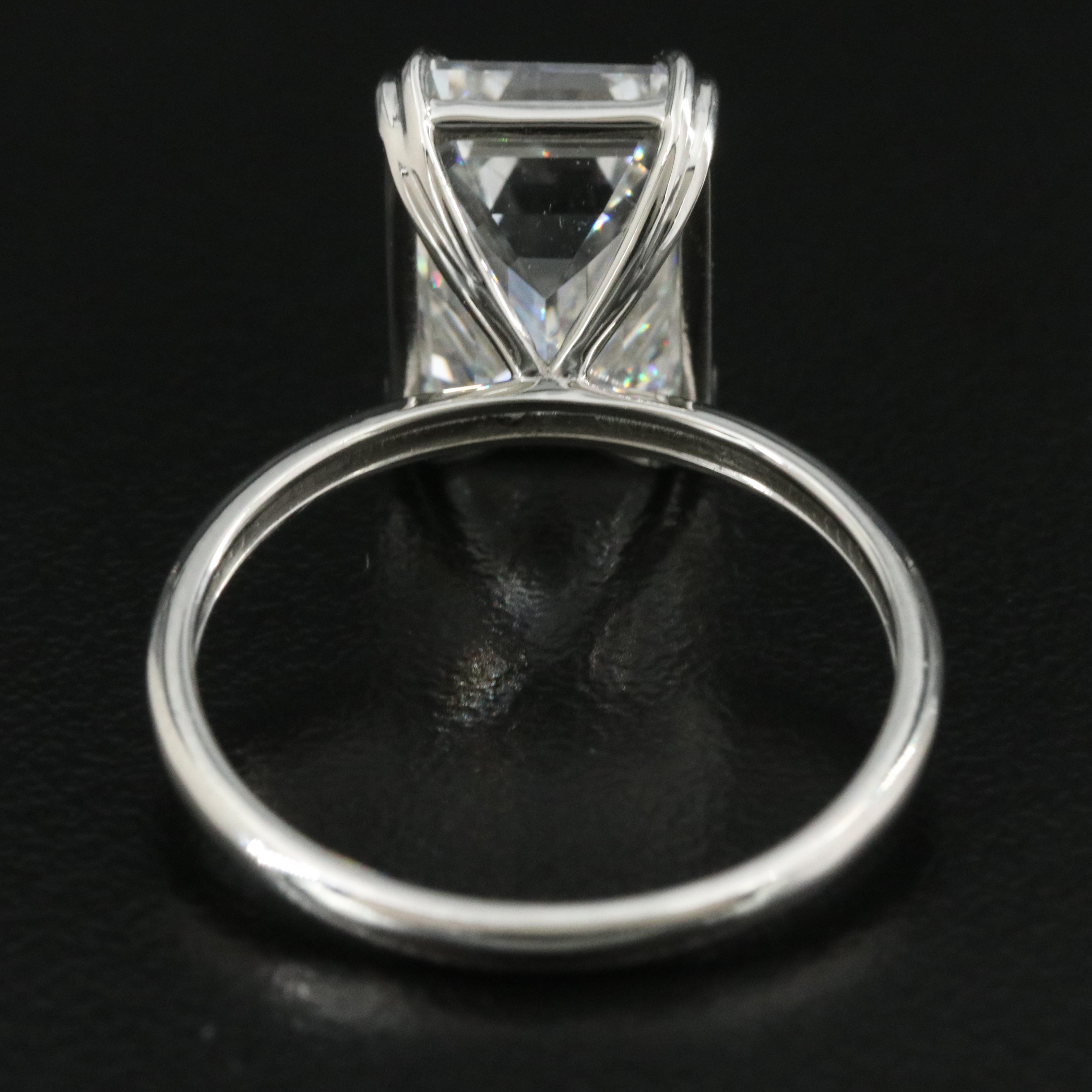 Platinum 5.53 CT Lab Grown Diamond Solitaire Ring with IGI Report