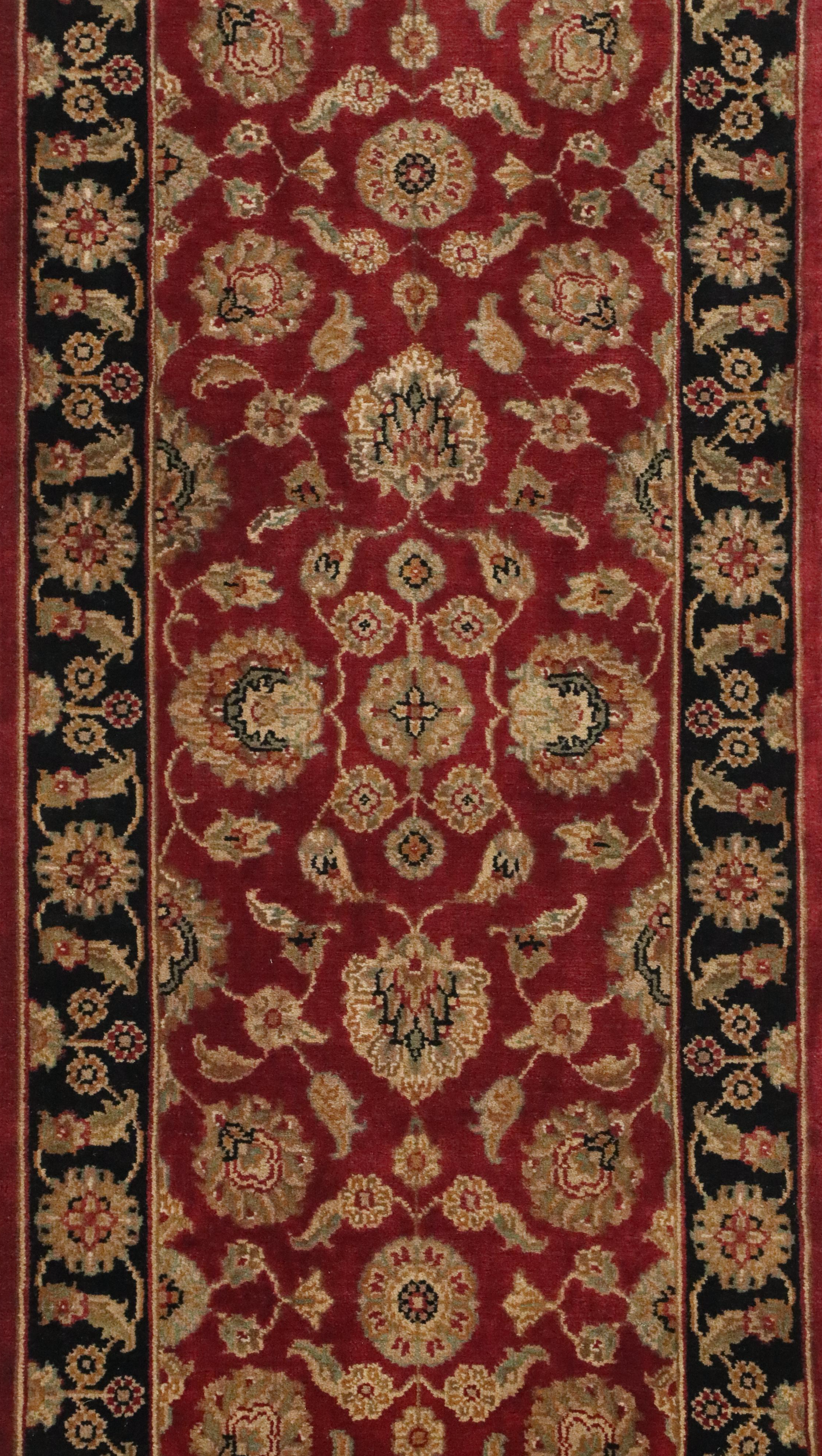 2'8 x 12'5 Hand-Knotted Indian Agra Carpet Runner