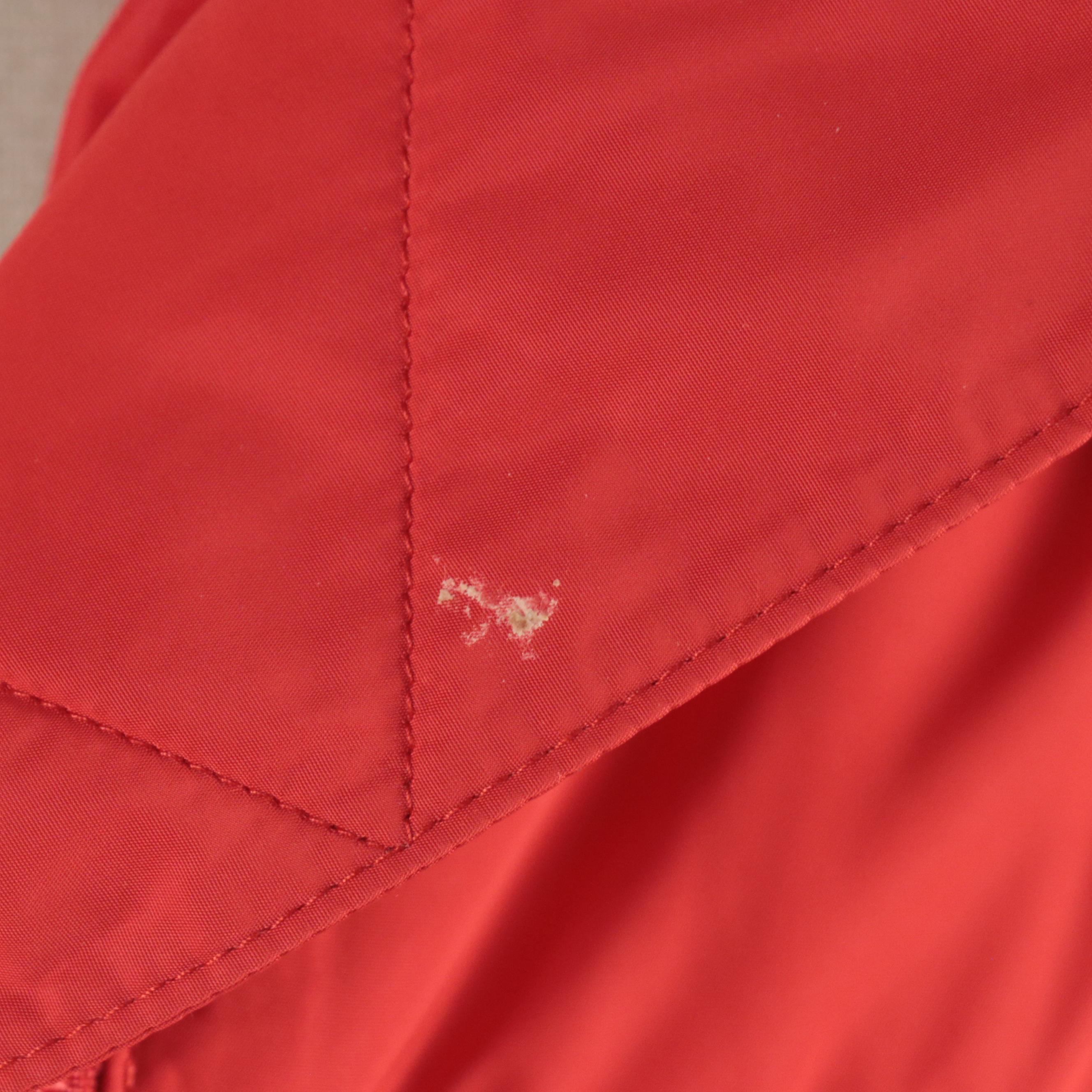 Adidas Cropped Zip-Up Puffer Jacket in Red and White