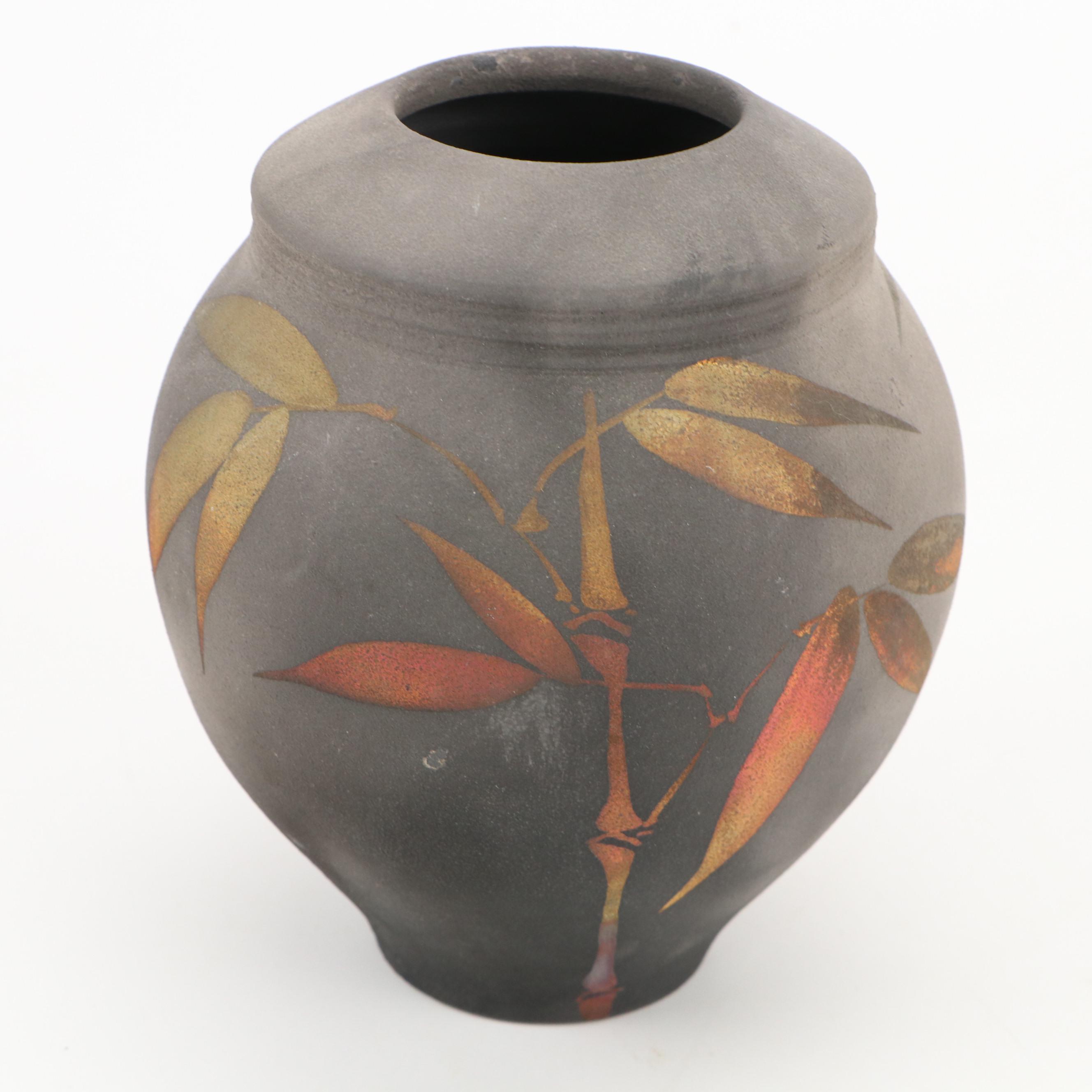 Signed Art Pottery Stoneware and Raku Vases and Décor