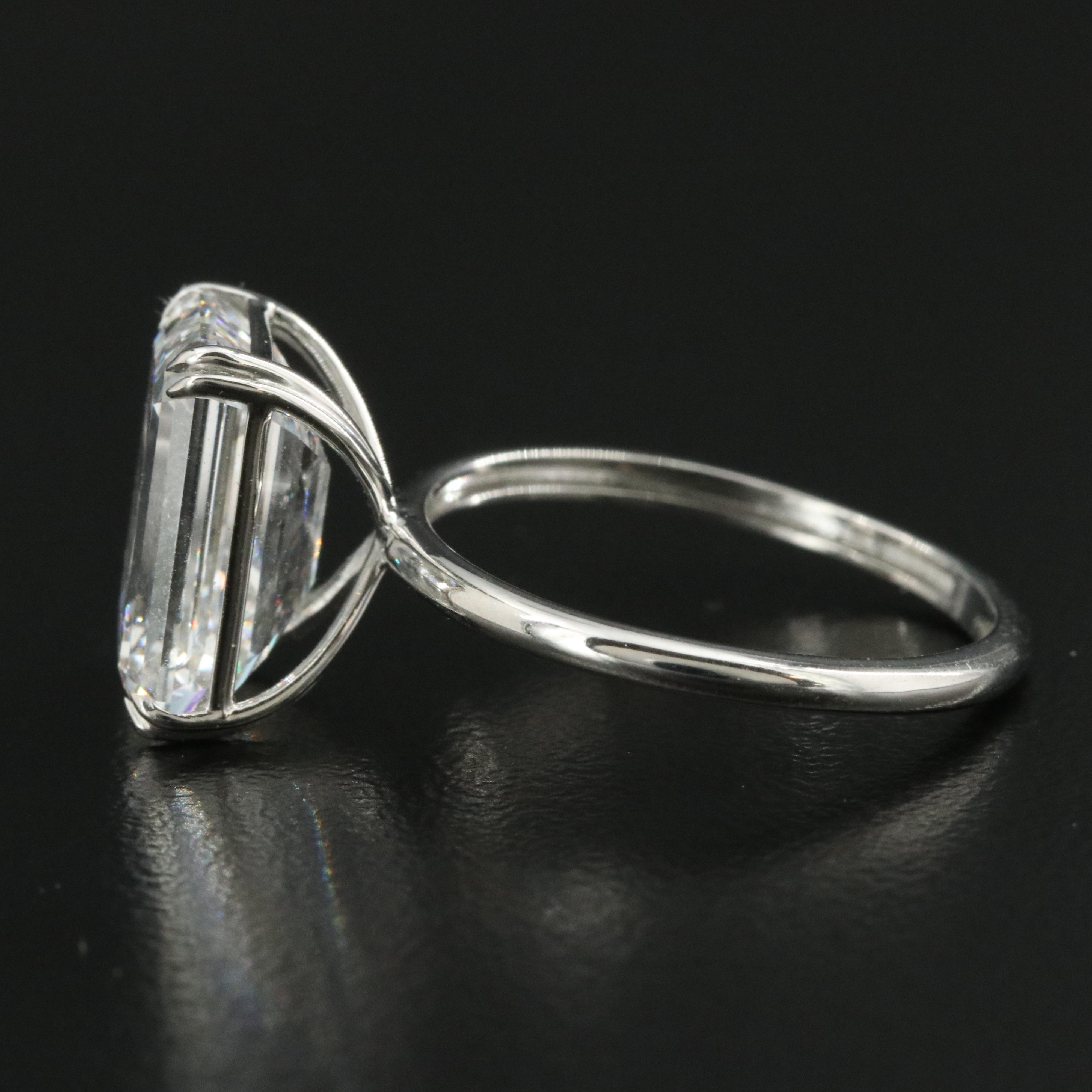 Platinum 5.52 CT Lab Grown Diamond Solitaire Ring with IGI Report