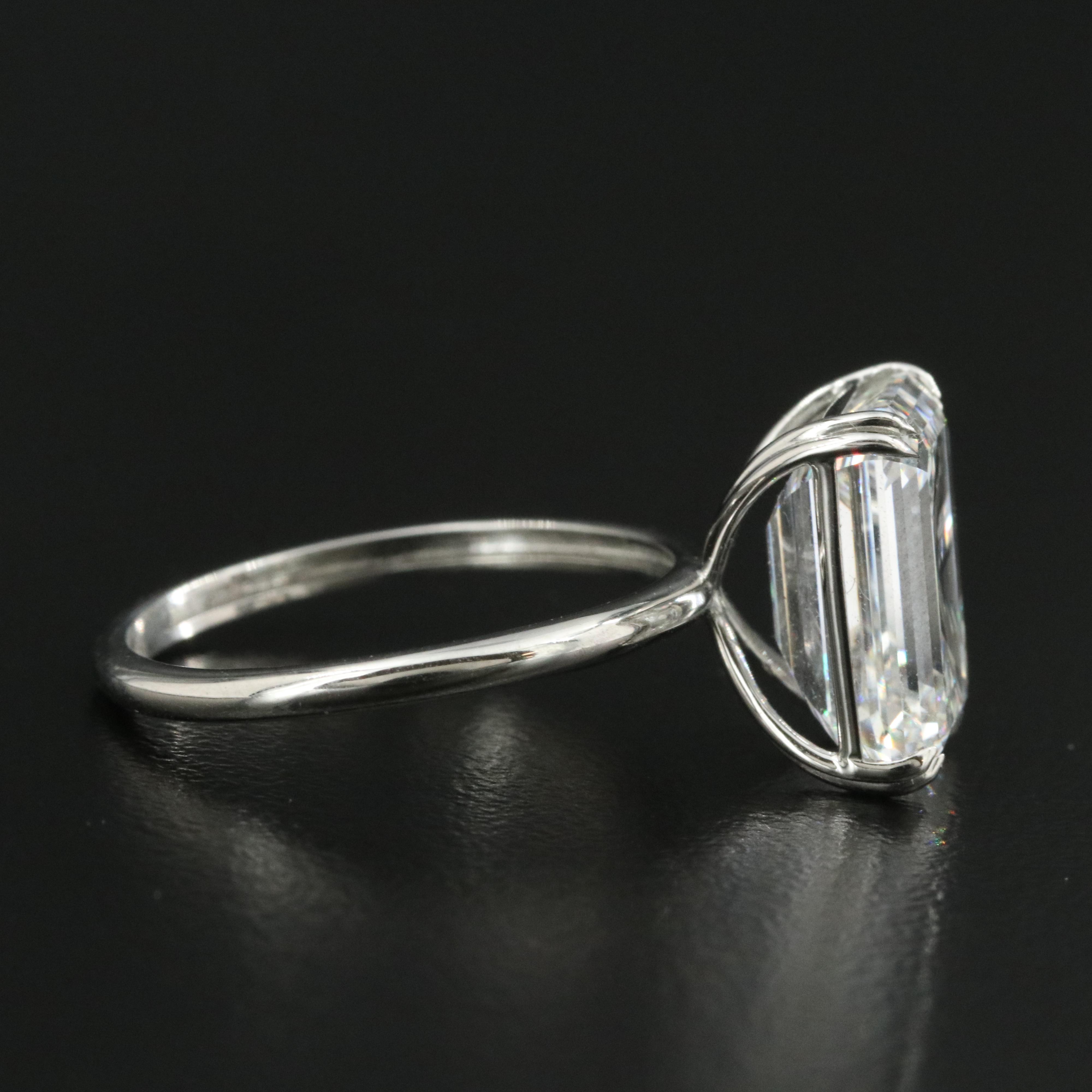 Platinum 5.52 CT Lab Grown Diamond Solitaire Ring with IGI Report