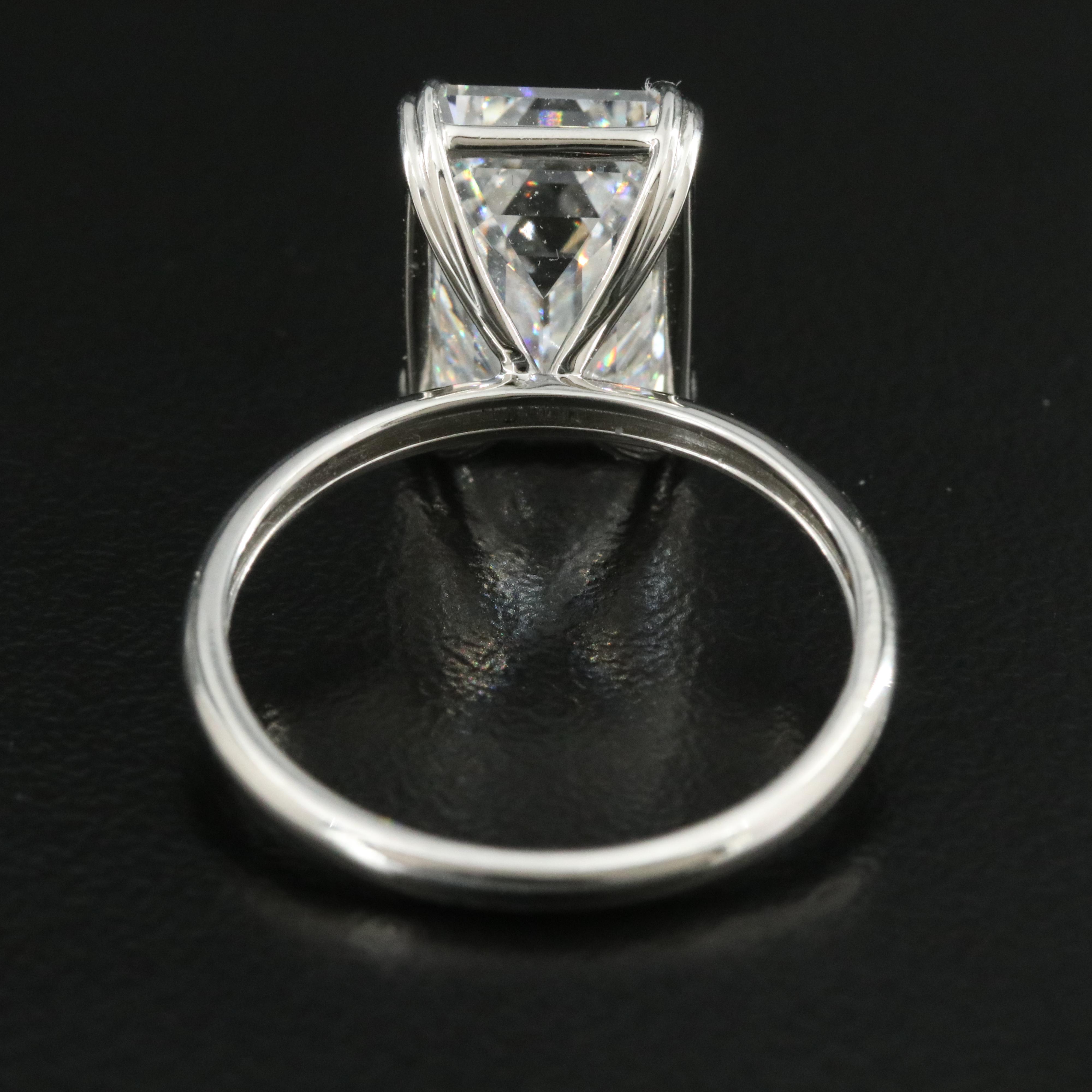 Platinum 5.52 CT Lab Grown Diamond Solitaire Ring with IGI Report