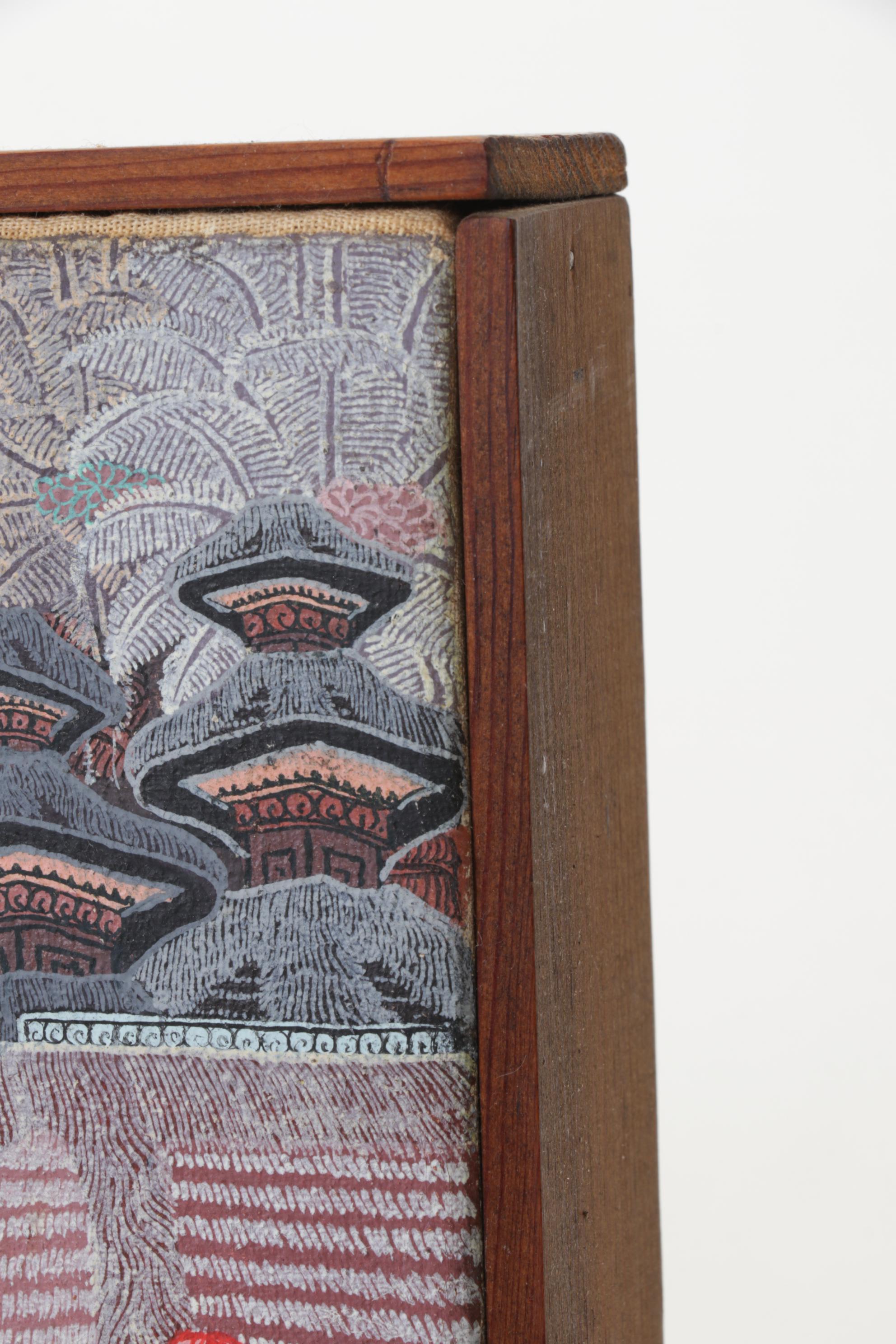 Balinese Kamasan Style Painting of Village Celebration and Shrines