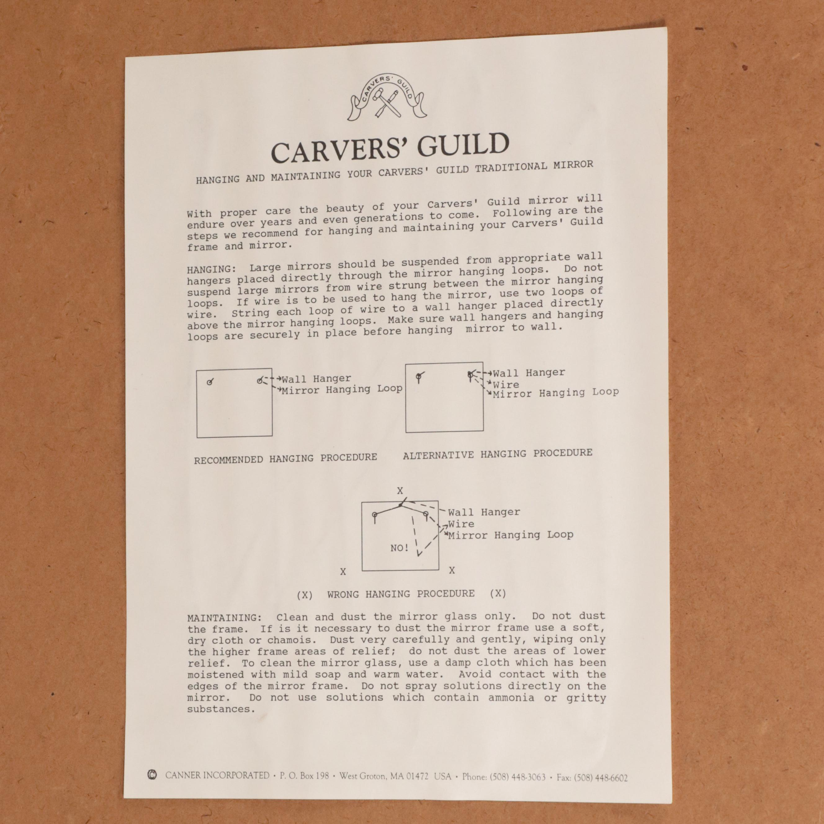 Carvers Guild Baroque Style Giltwood Wall Mirror