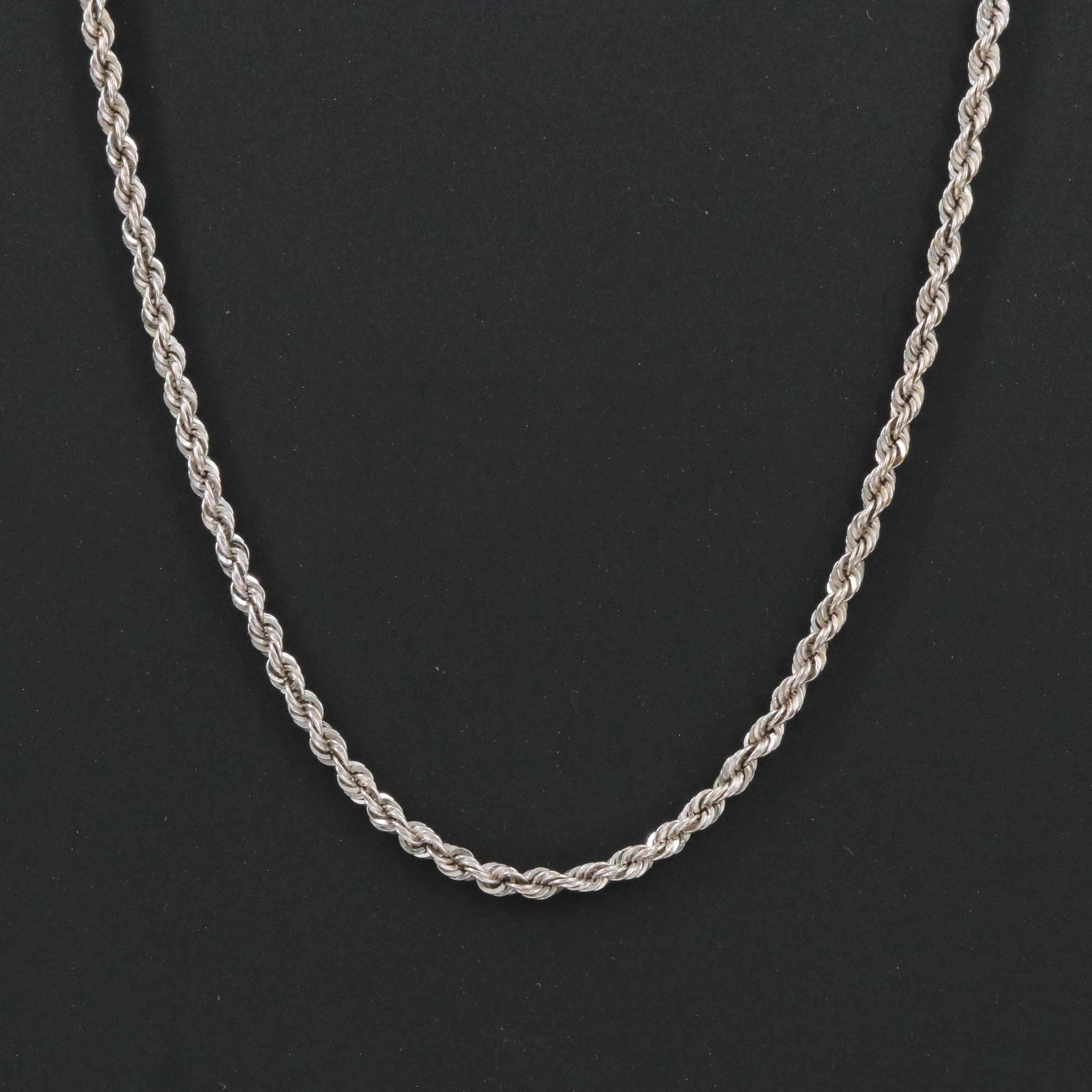 14K Braided Rope Chain Necklace