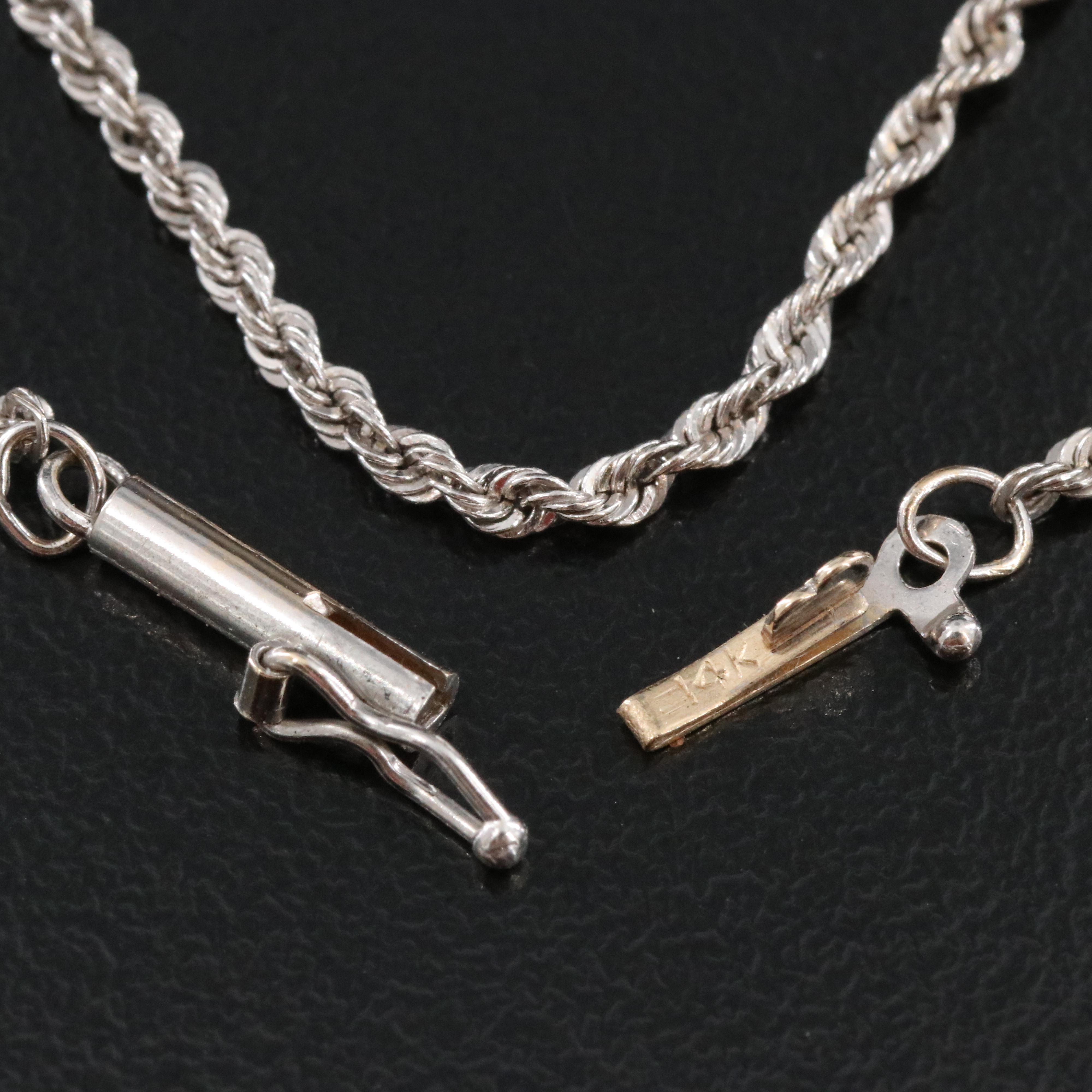 14K Braided Rope Chain Necklace