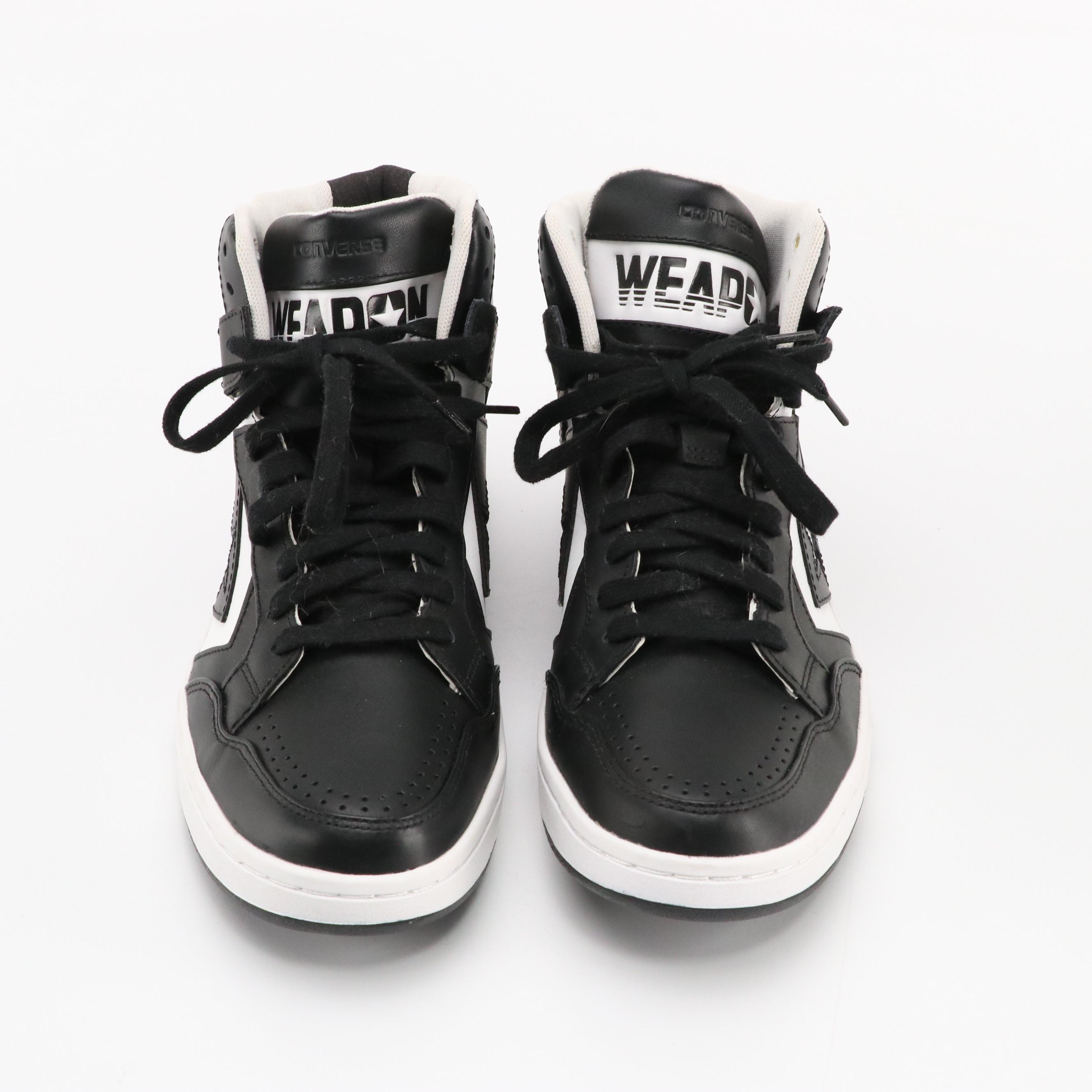 Boston Celtics Larry Bird Chalk Line Jacket with Converse Weapon Mid Sneakers