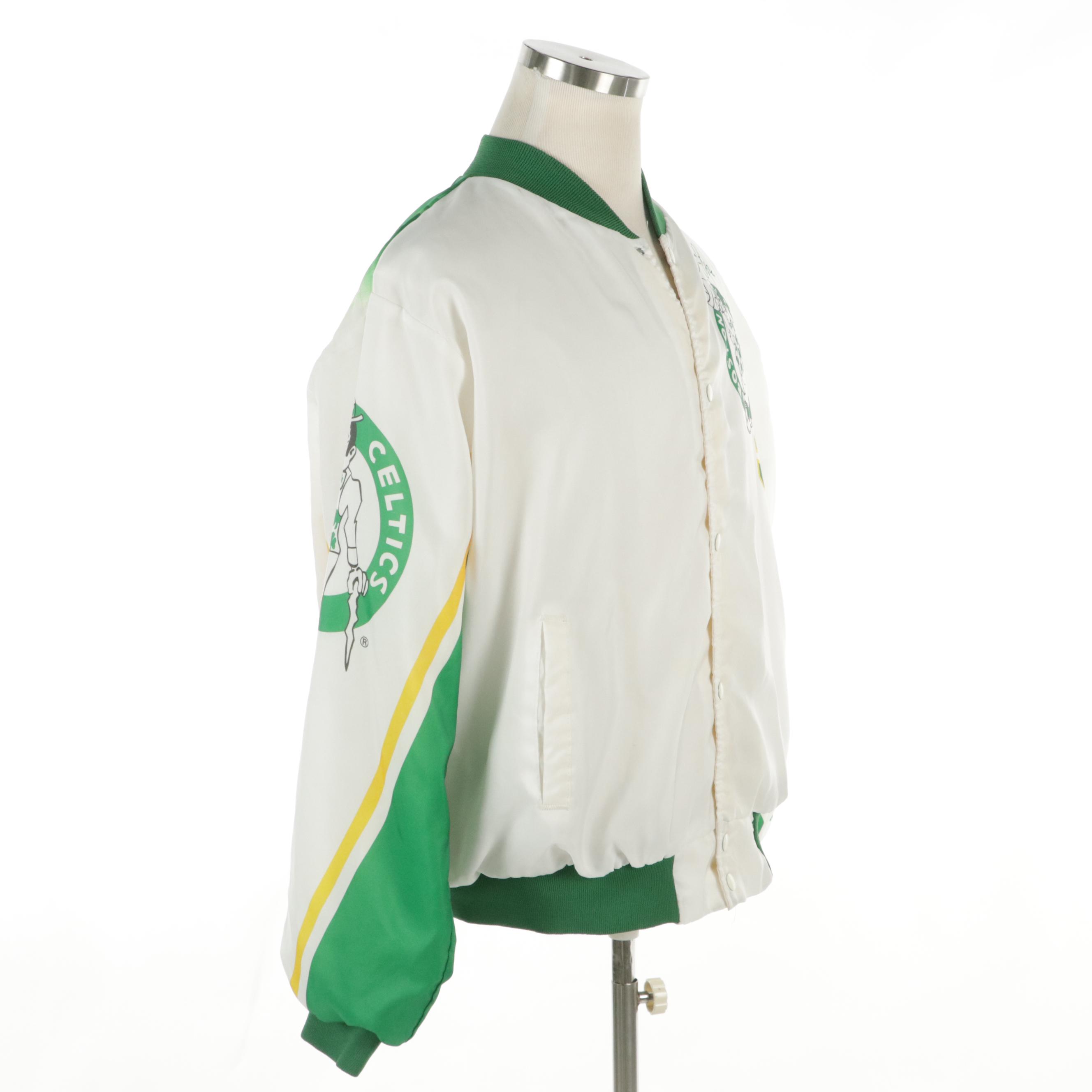 Boston Celtics Larry Bird Chalk Line Jacket with Converse Weapon Mid Sneakers