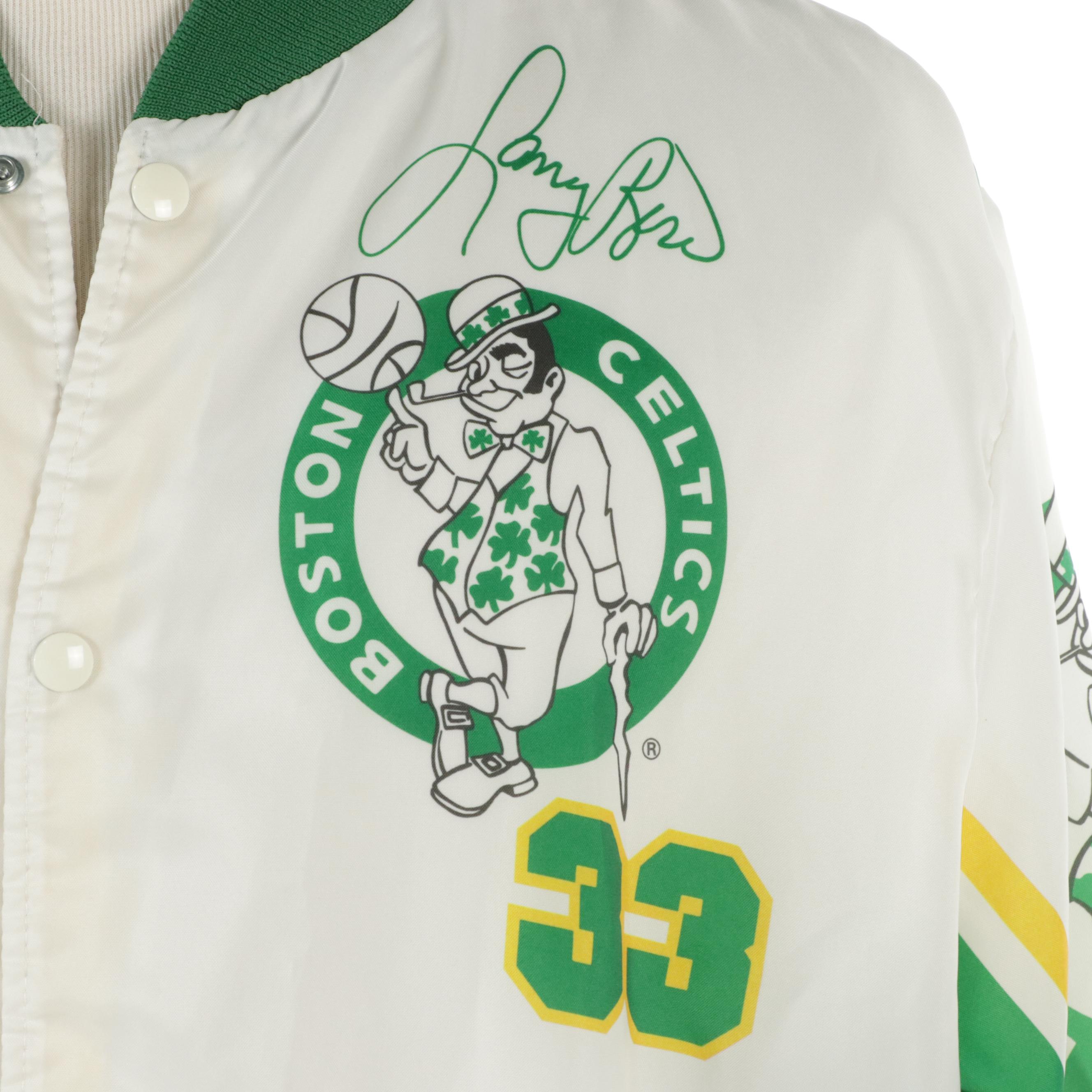 Boston Celtics Larry Bird Chalk Line Jacket with Converse Weapon Mid Sneakers