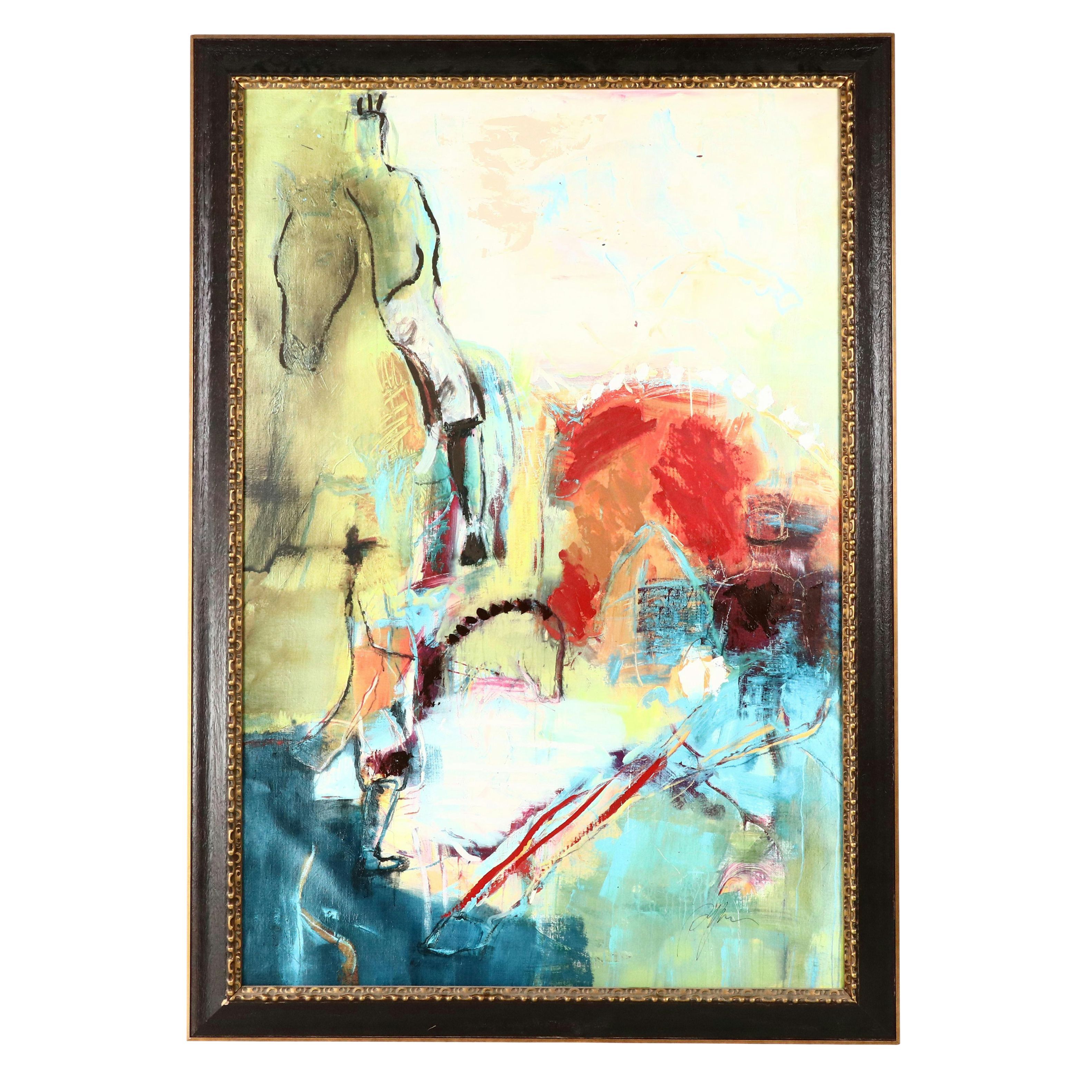 Albert Pyne Abstract Embellished Giclée "In Reason," 21st Century