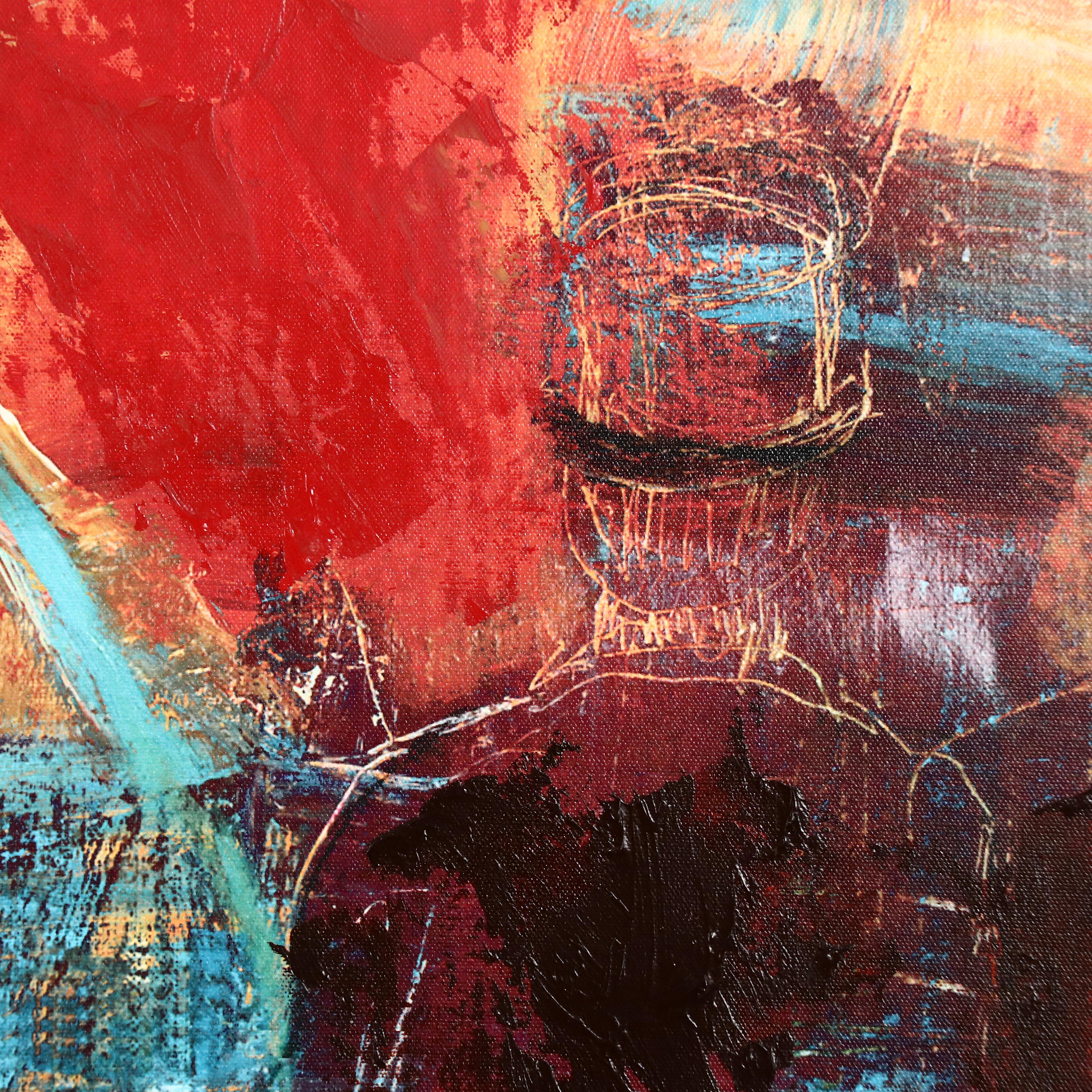 Albert Pyne Abstract Embellished Giclée "In Reason," 21st Century