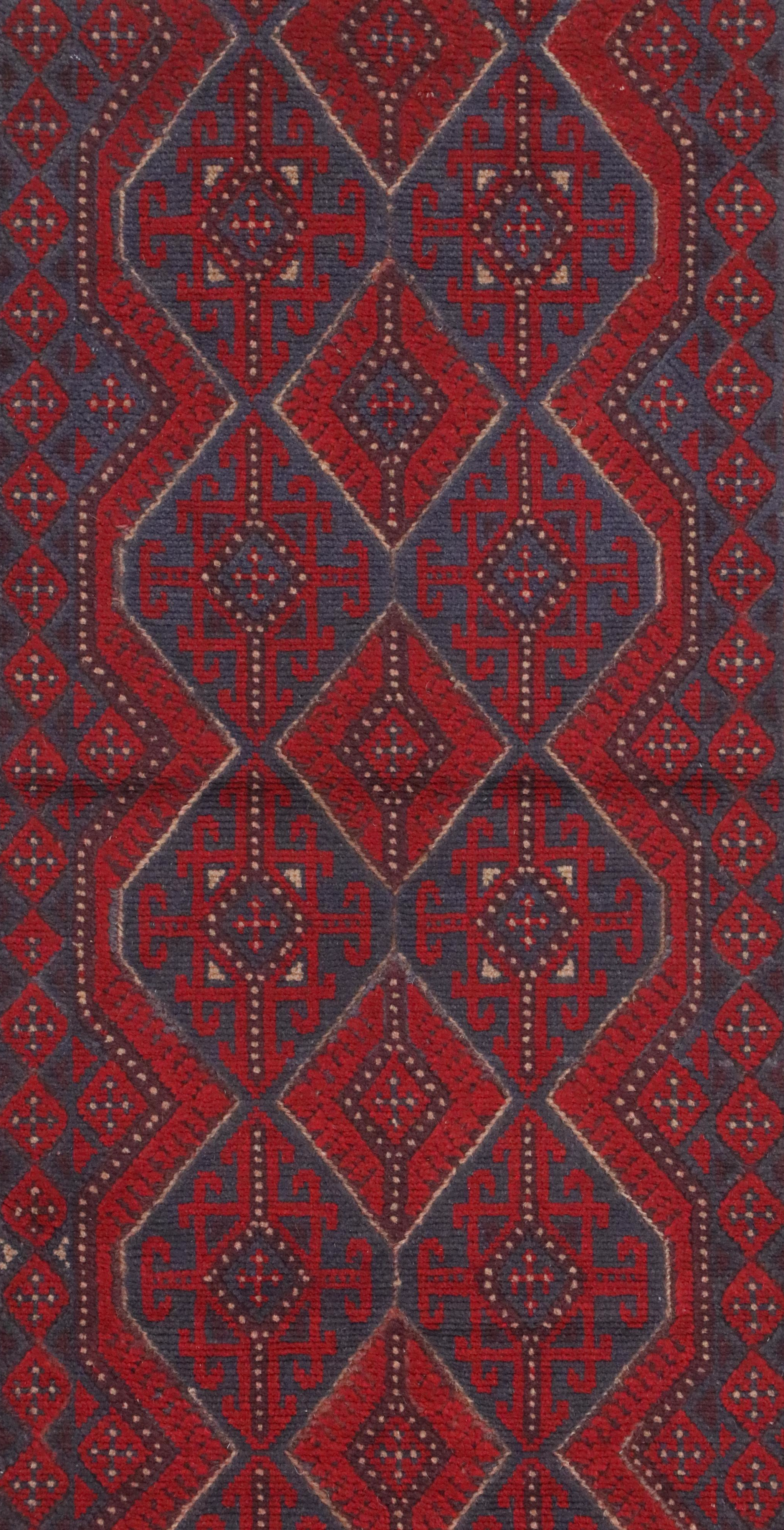 2'4 x 11'8 Handwoven Afghan Mashwani Carpet Runner
