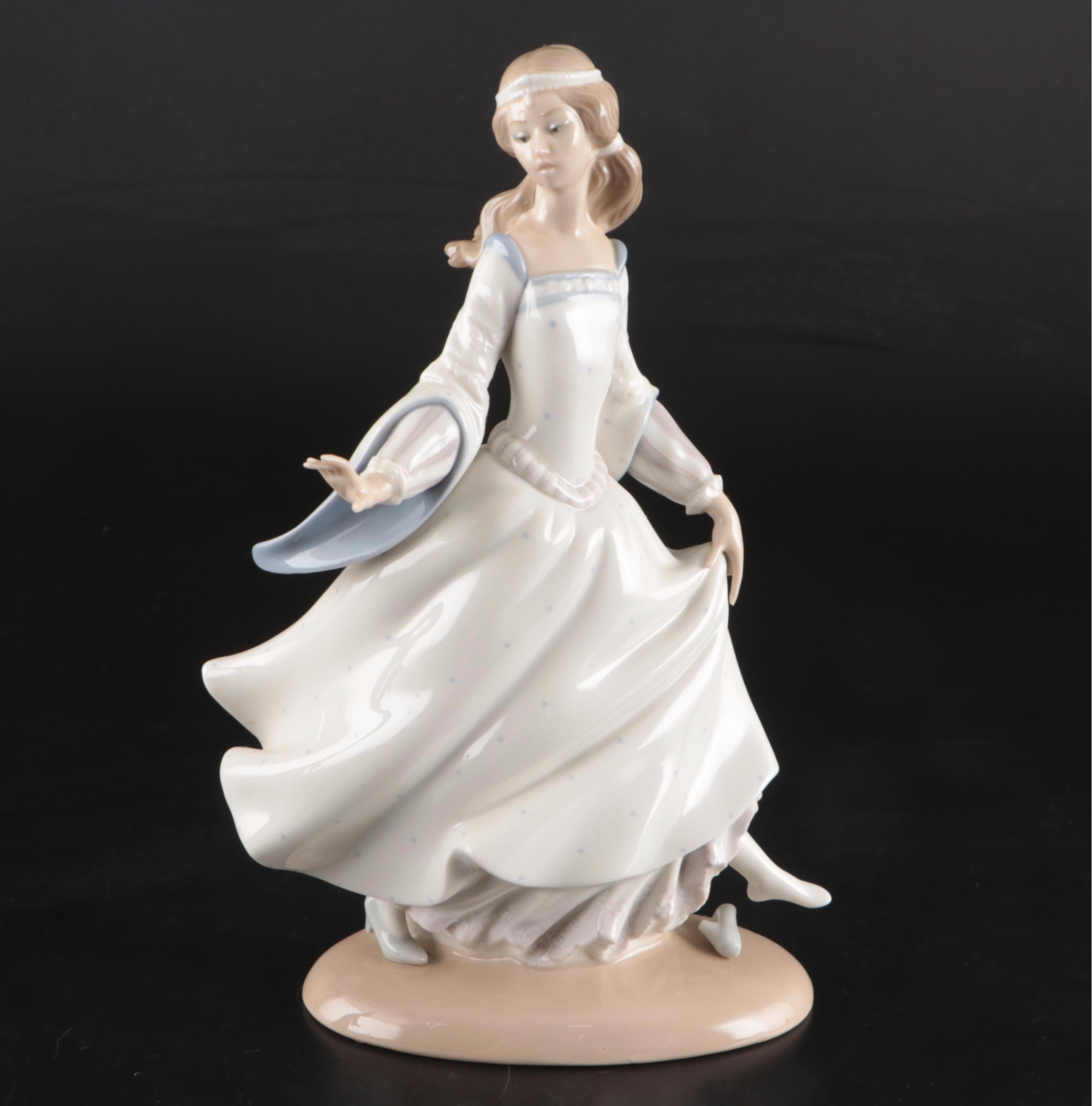 Lladró "Cinderella's Lost Slipper" and "Fairy Godmother" Figurines with Plaque