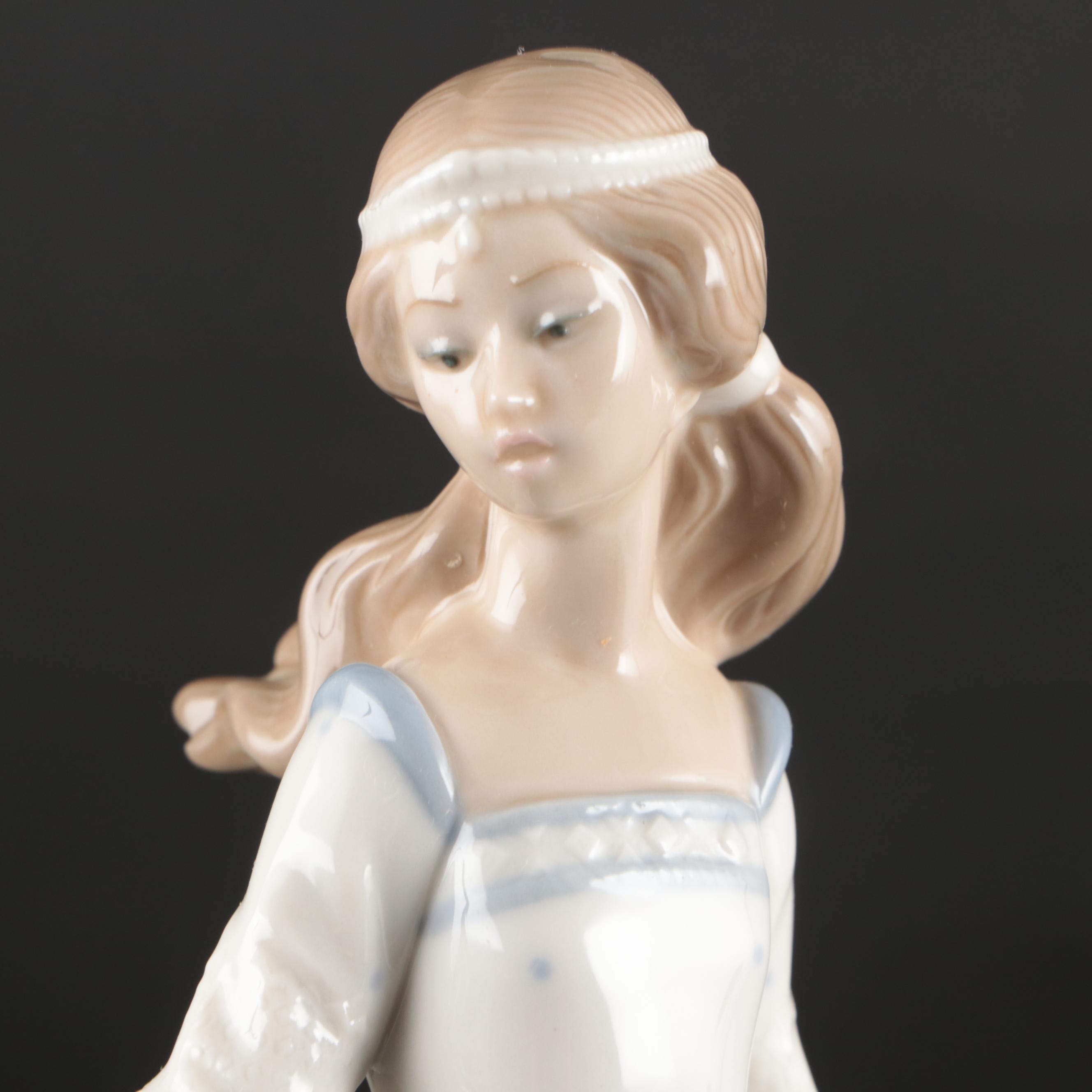 Lladró "Cinderella's Lost Slipper" and "Fairy Godmother" Figurines with Plaque