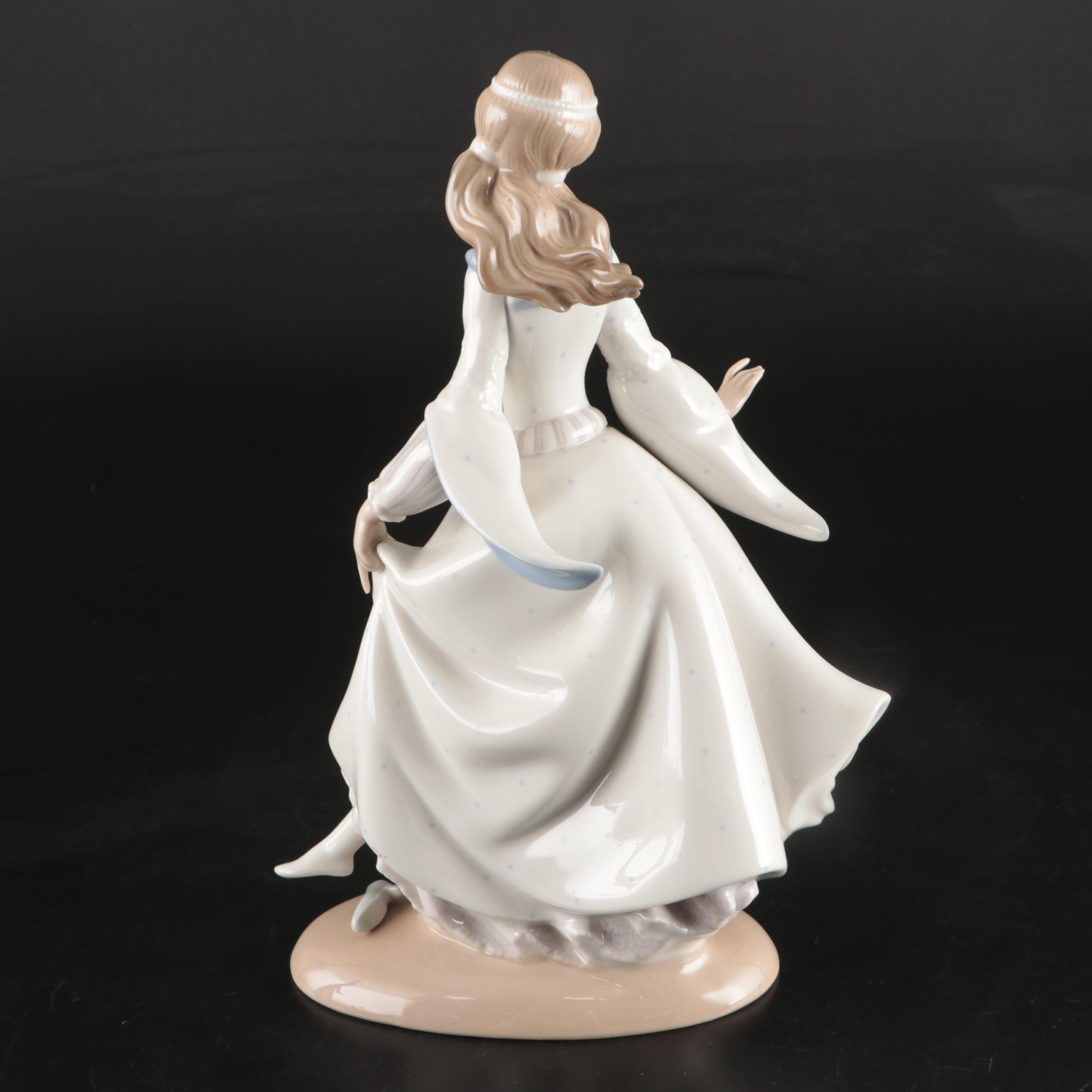 Lladró "Cinderella's Lost Slipper" and "Fairy Godmother" Figurines with Plaque