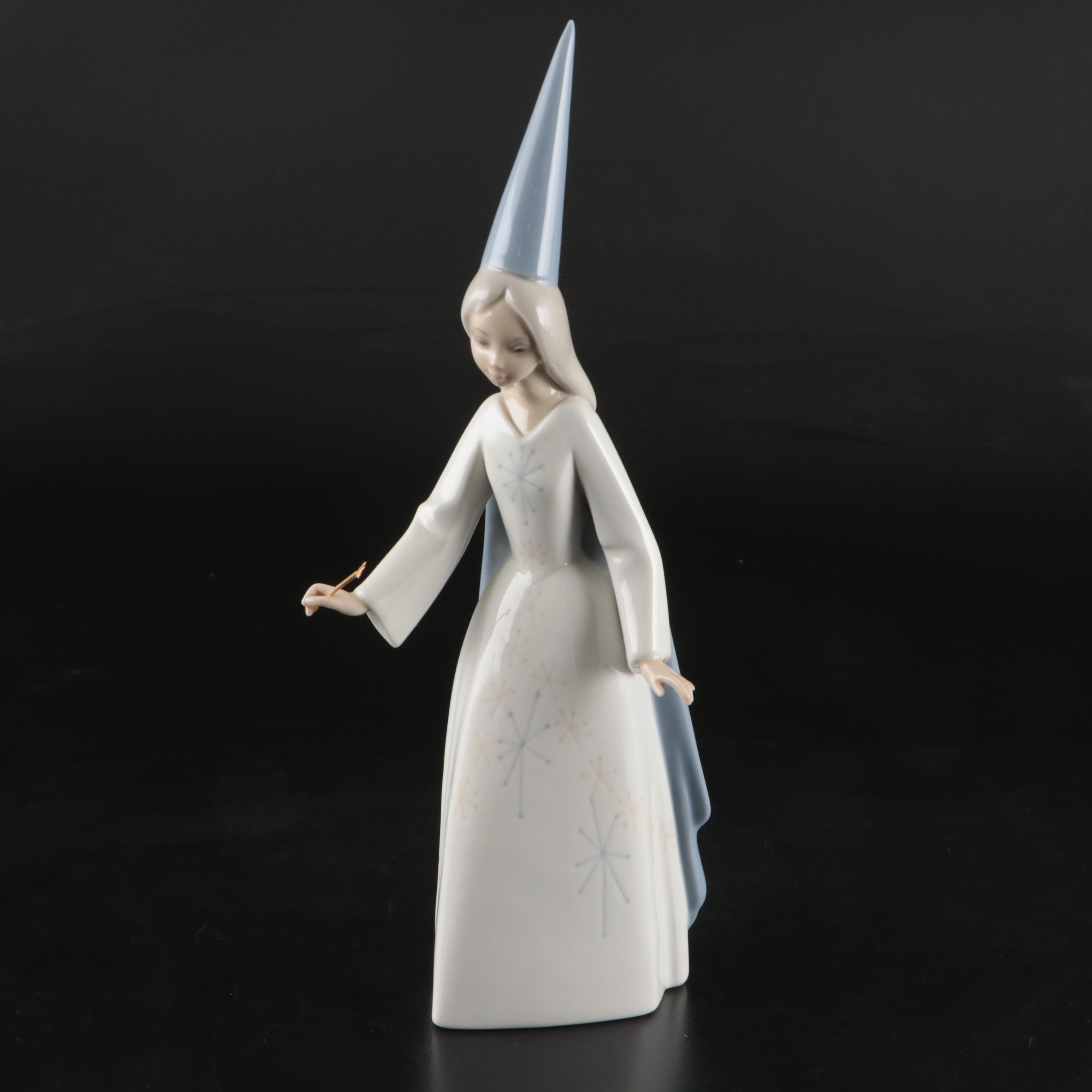 Lladró "Cinderella's Lost Slipper" and "Fairy Godmother" Figurines with Plaque