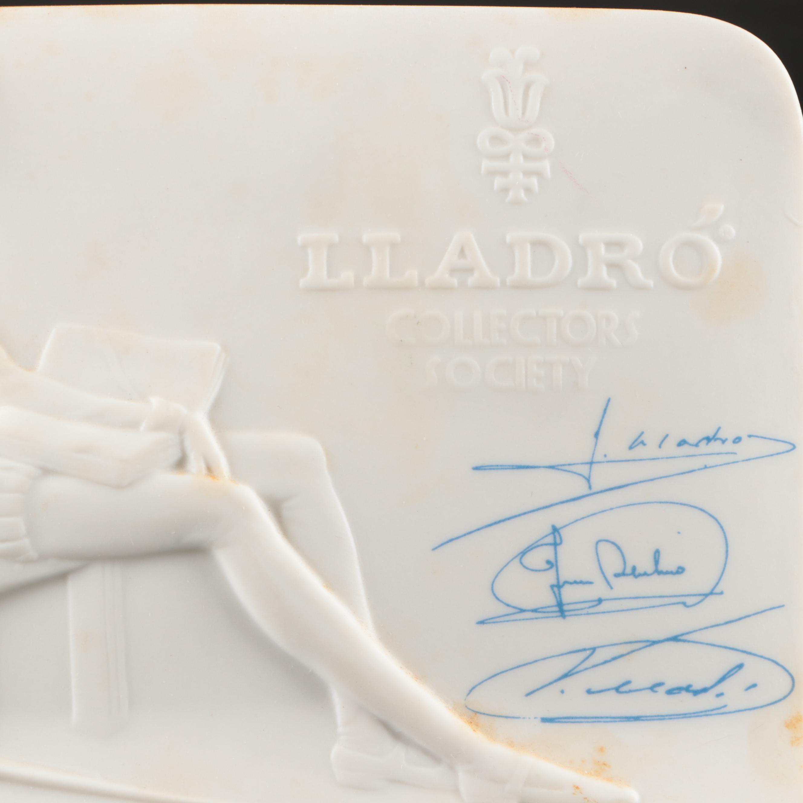 Lladró "Cinderella's Lost Slipper" and "Fairy Godmother" Figurines with Plaque