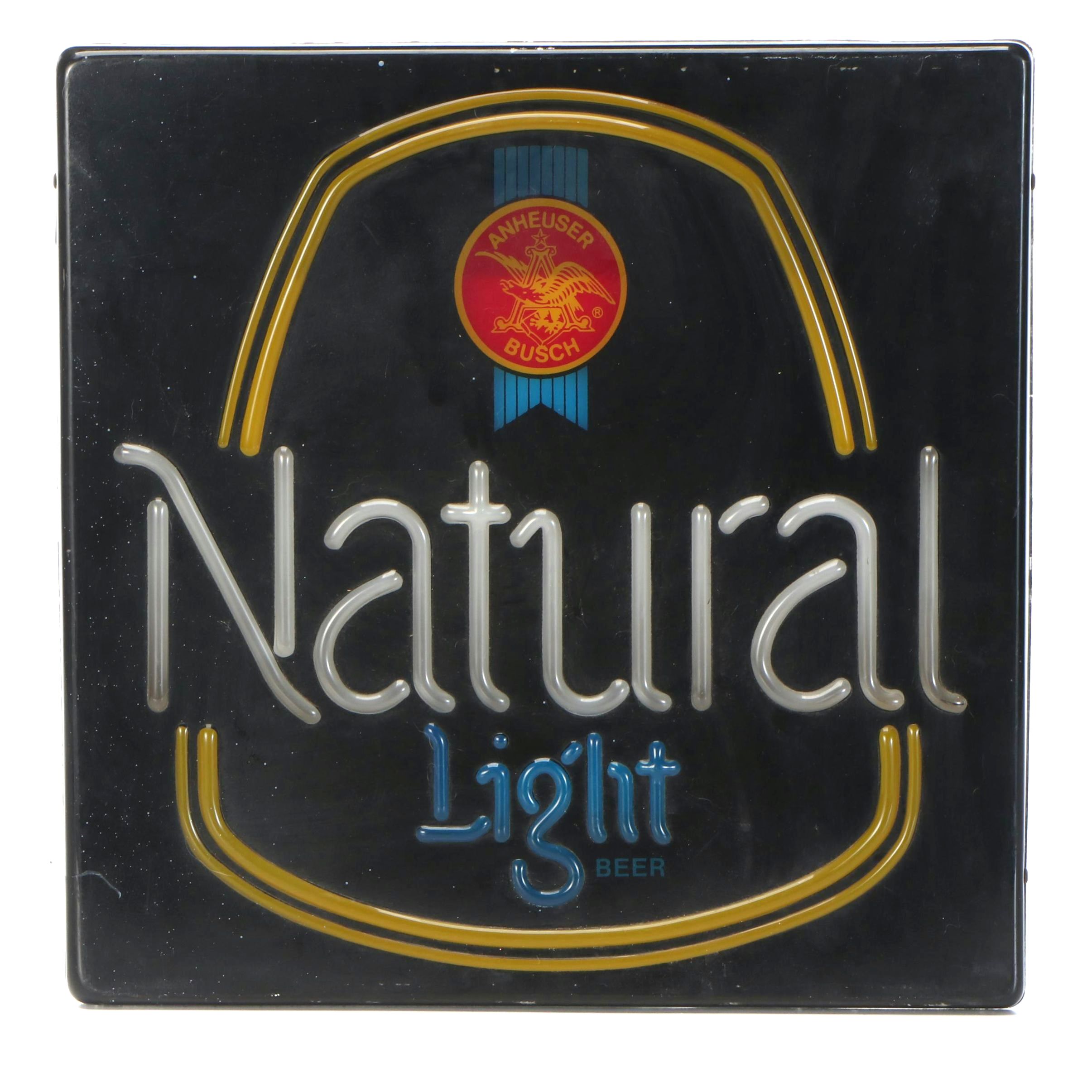 Anheuser-Busch Natural Light Beer Neon Advertising Sign