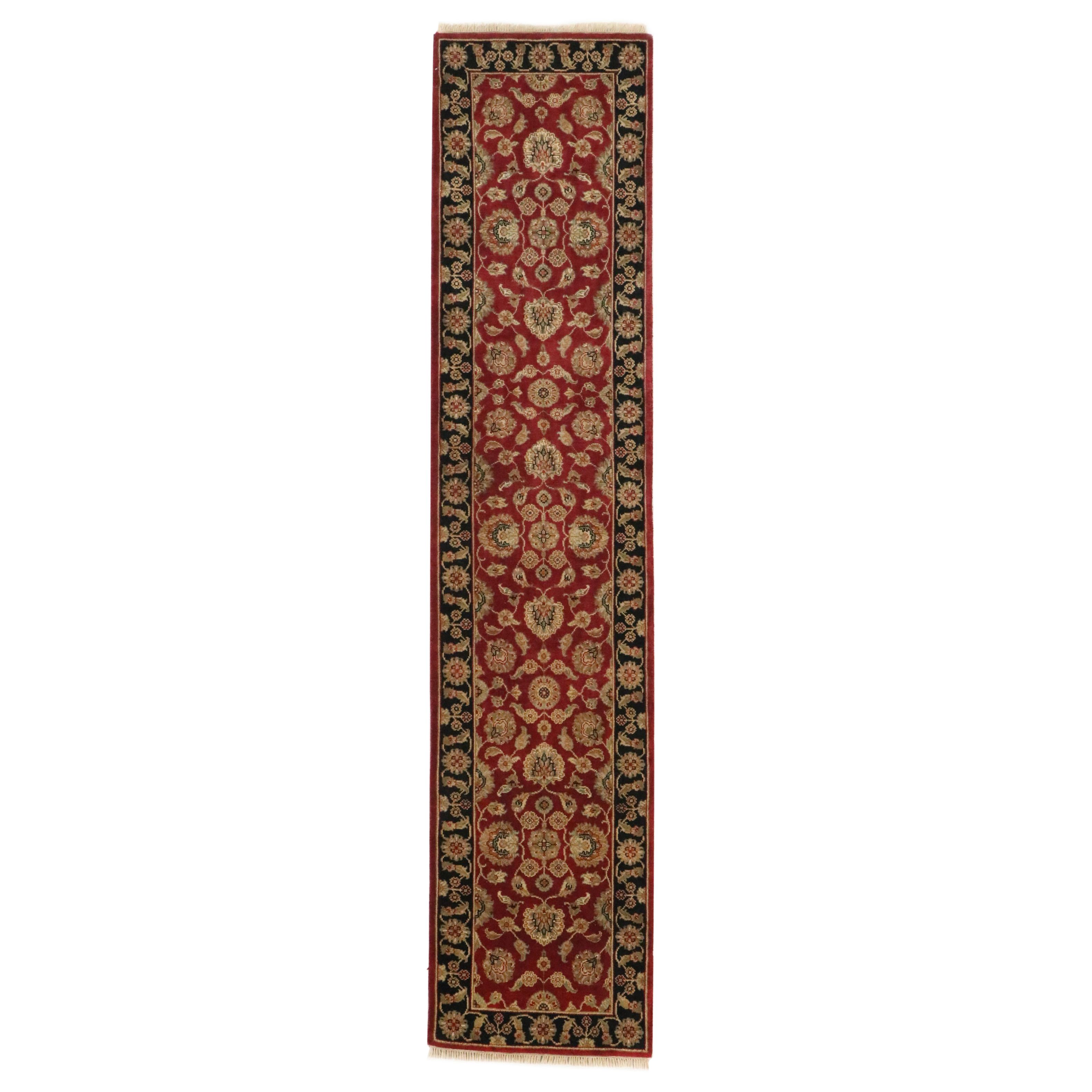 2'8 x 12'5 Hand-Knotted Indian Agra Carpet Runner