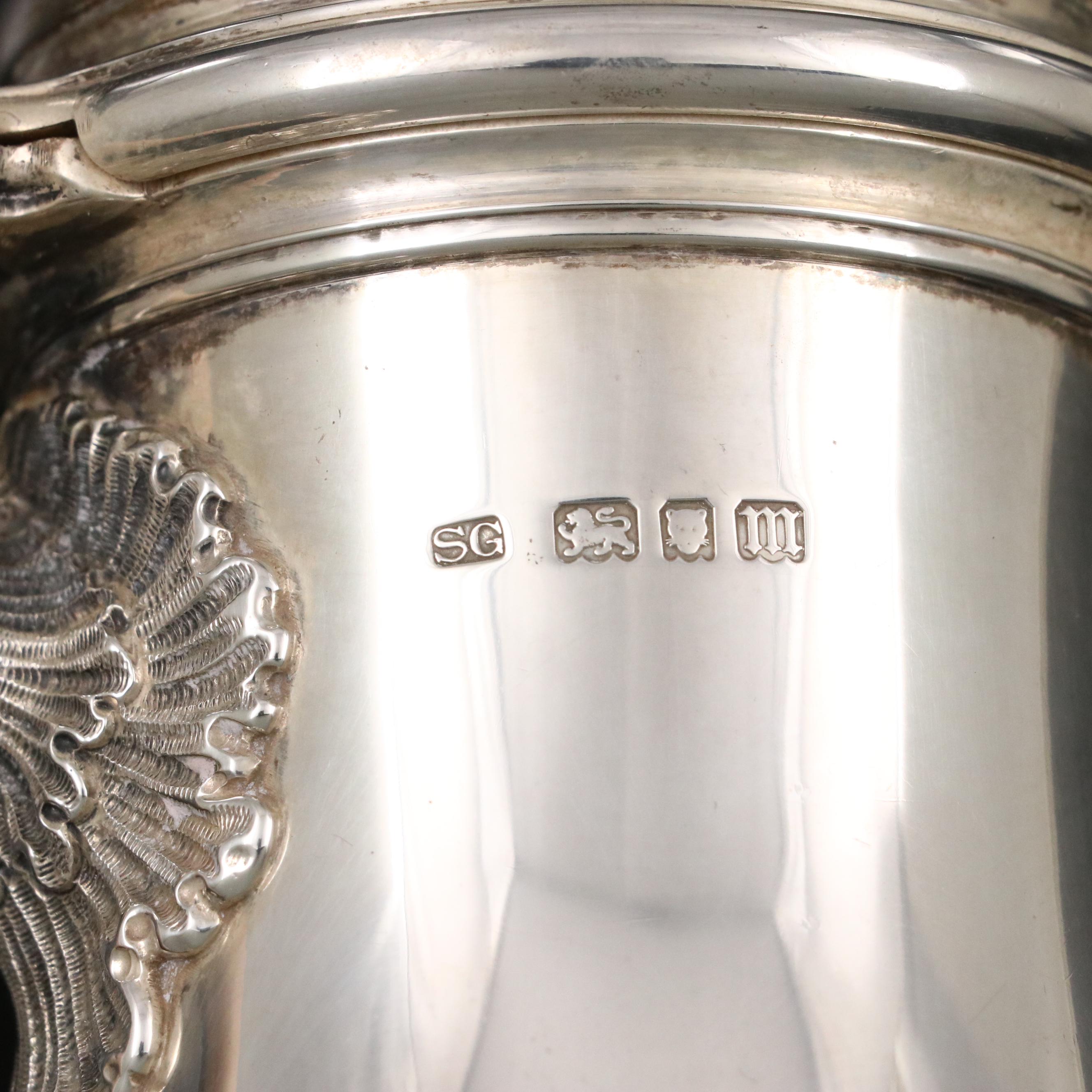 Gorham "Plymouth" Sterling Silver Creamer and Garrard & Co Coffee Pot