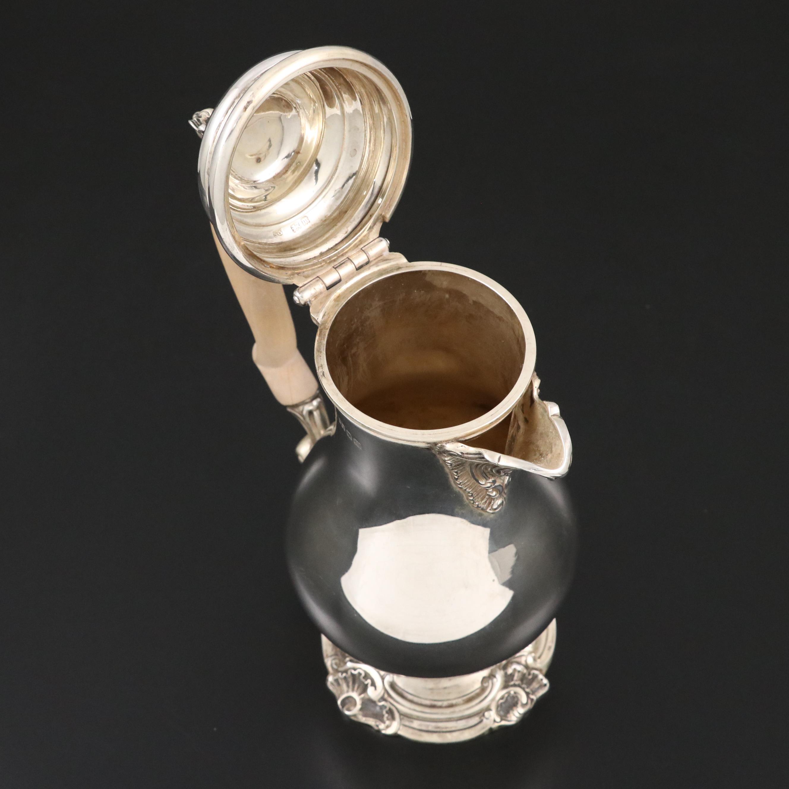 Gorham "Plymouth" Sterling Silver Creamer and Garrard & Co Coffee Pot