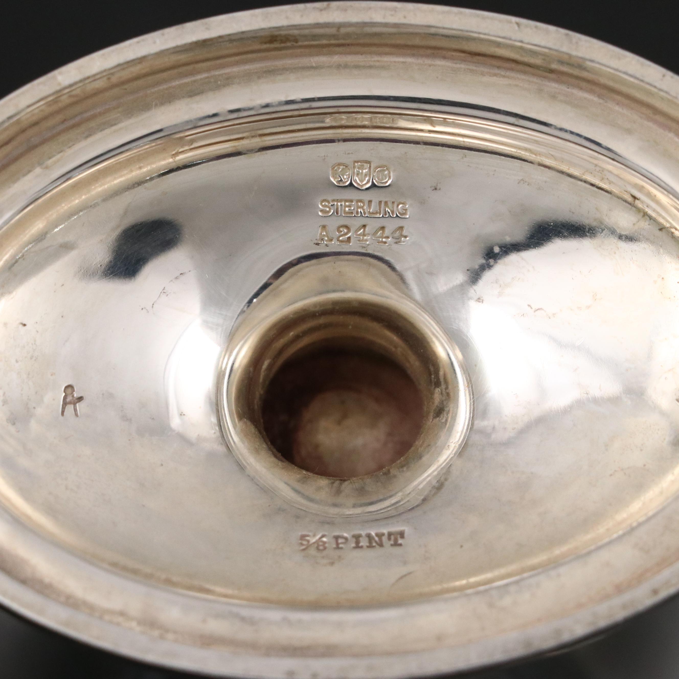 Gorham "Plymouth" Sterling Silver Creamer and Garrard & Co Coffee Pot