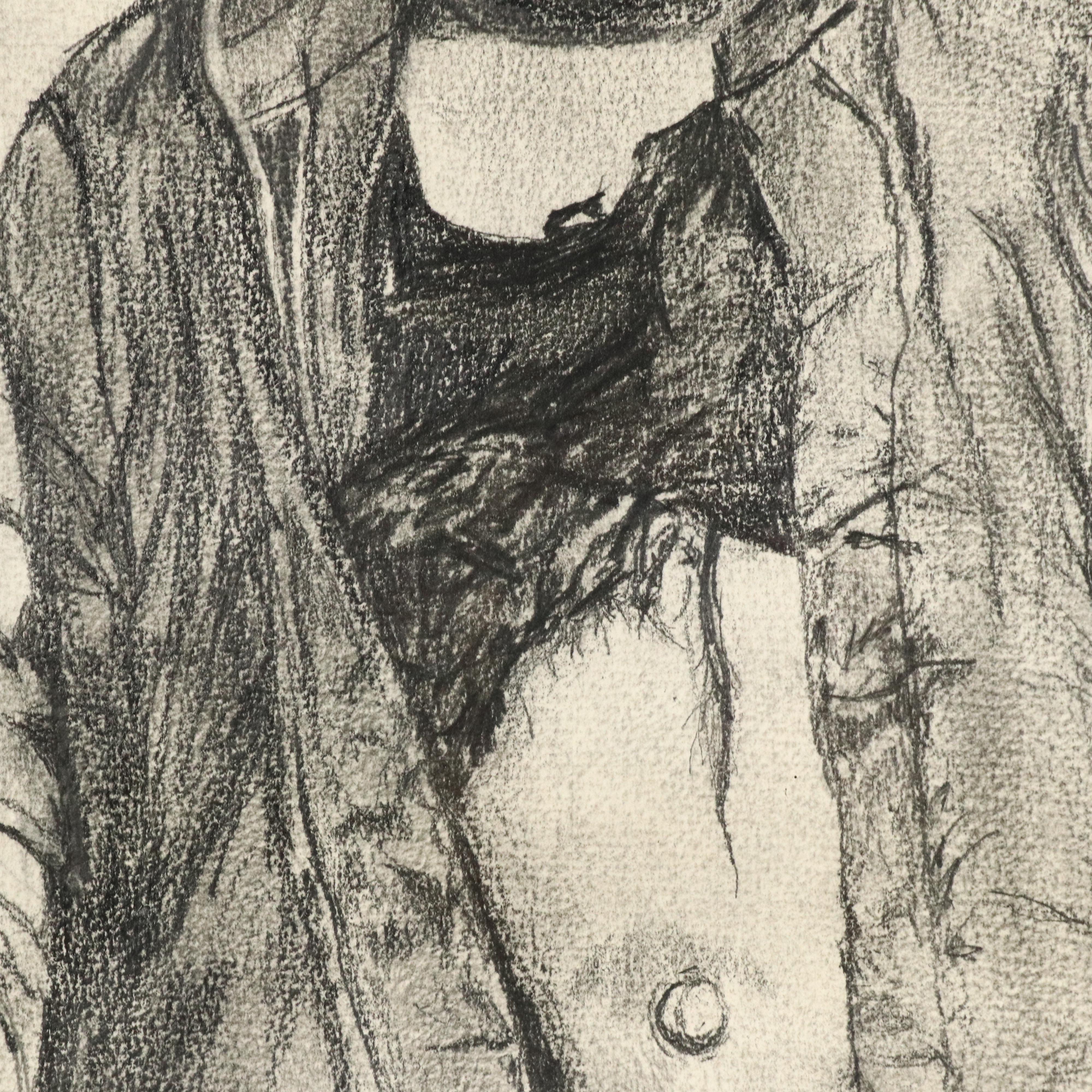 Portrait Graphite Drawing of Two Young Boys