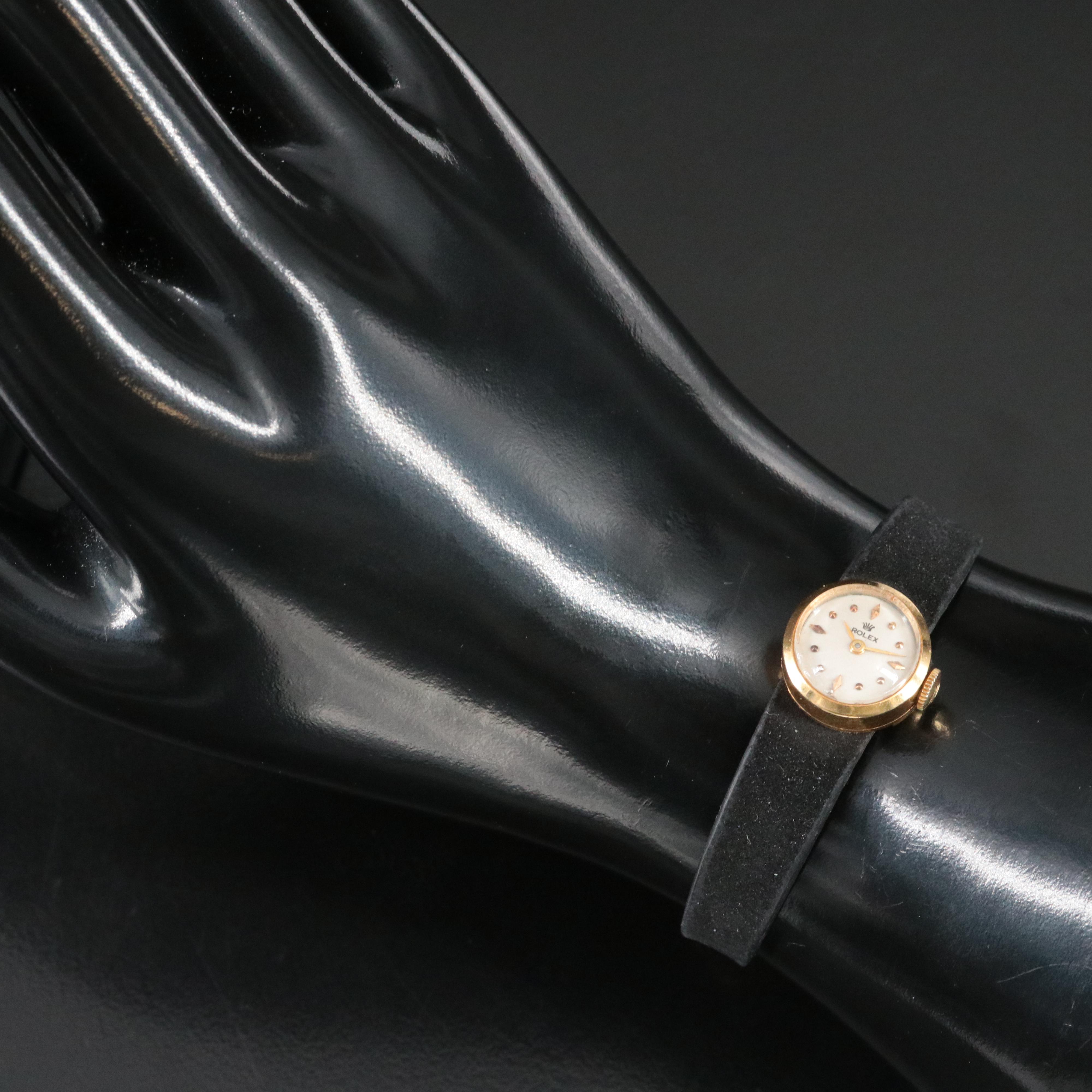 Vintage 18K Rolex Chameleon Stem Wind Watch