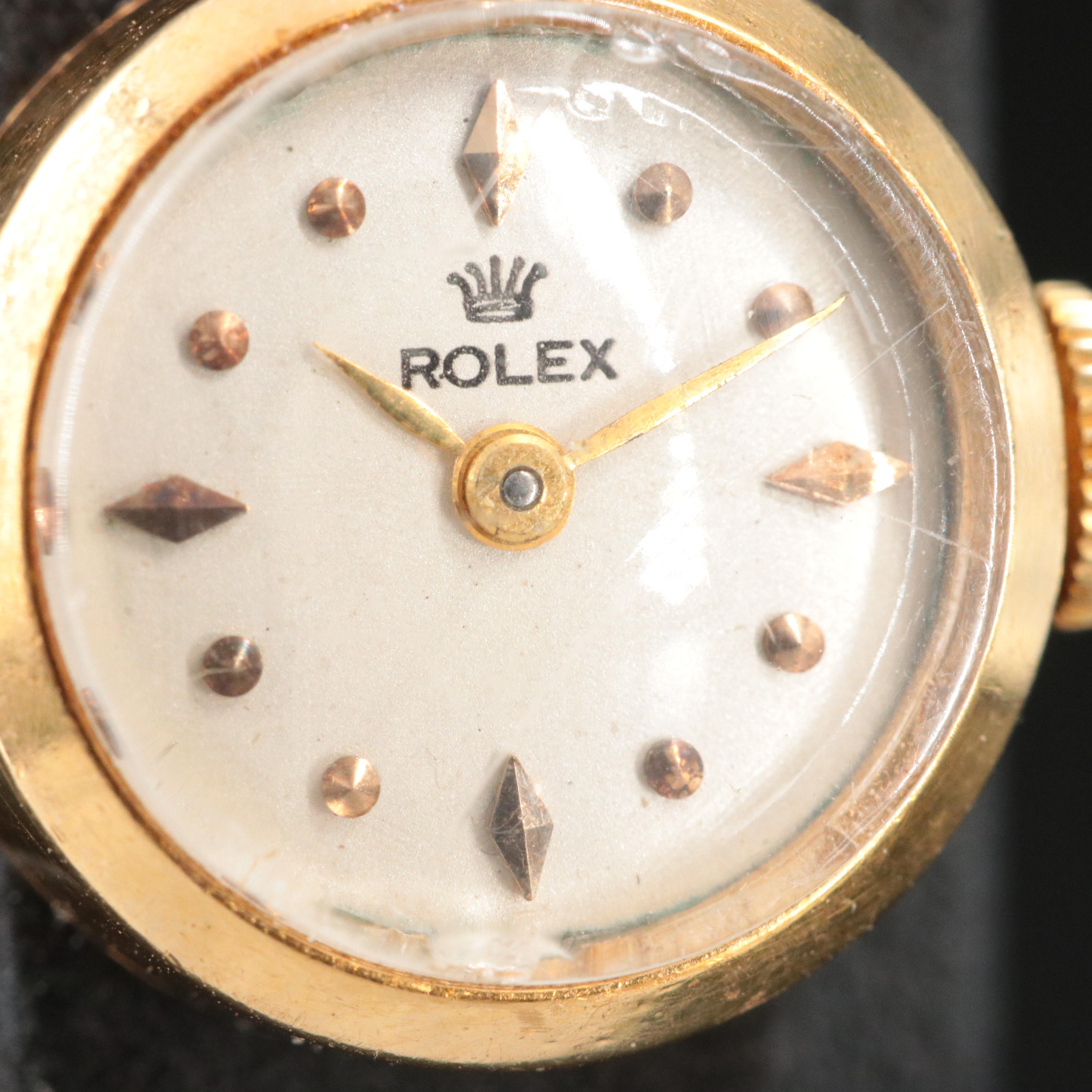 Vintage 18K Rolex Chameleon Stem Wind Watch
