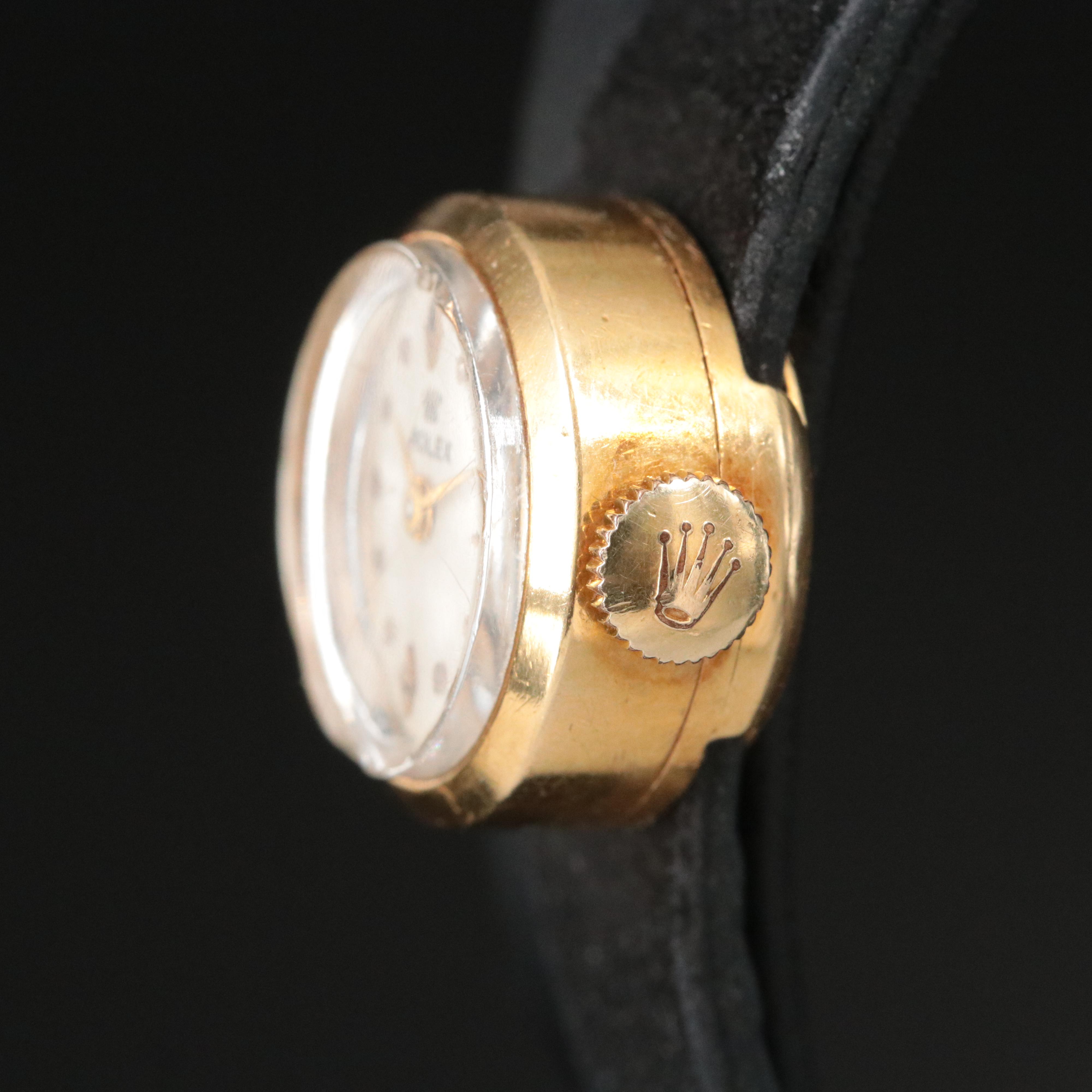 Vintage 18K Rolex Chameleon Stem Wind Watch