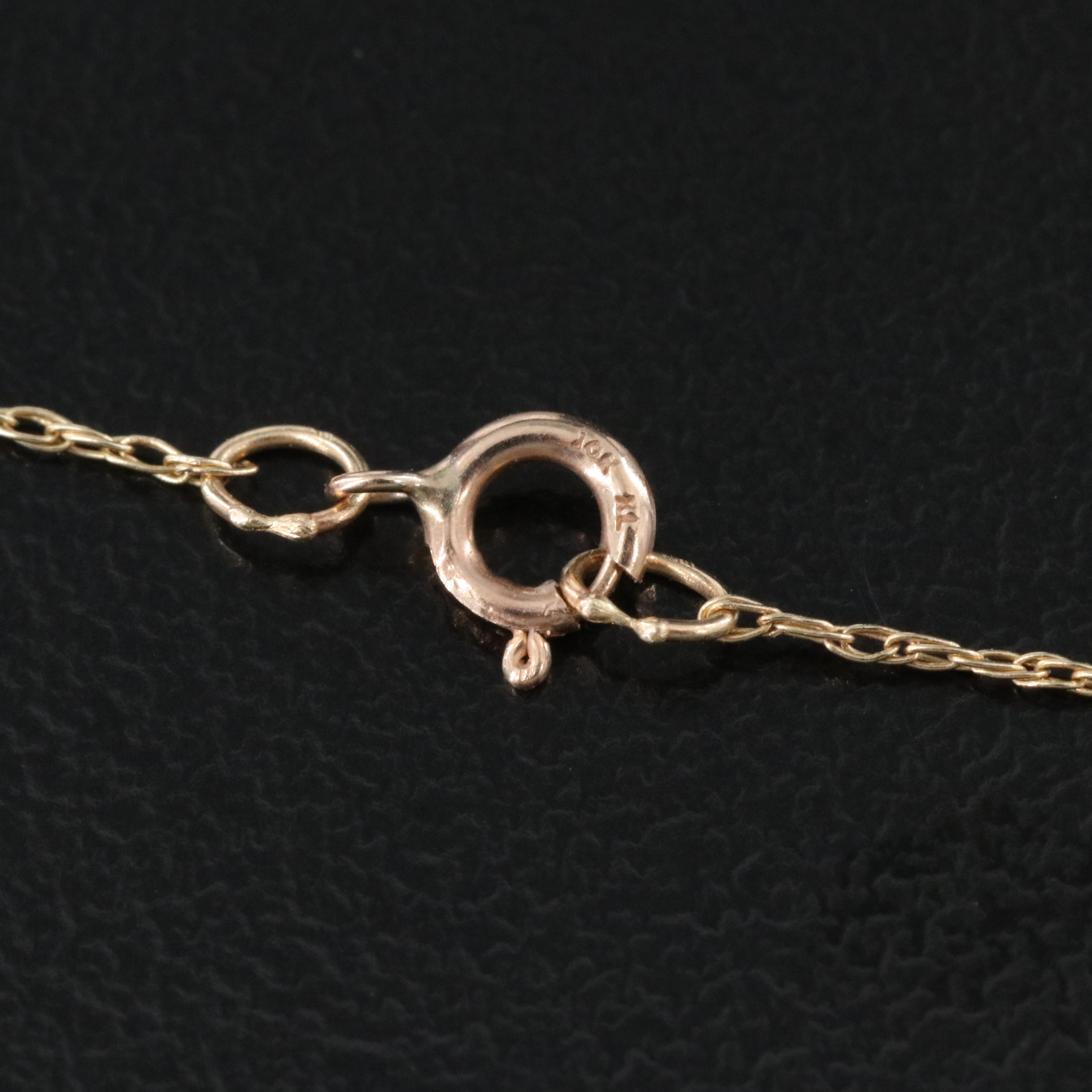 14K Mother-of-Pearl and Jadeite Inlay Fish Pendant with Ruby Eyes and 10K Chain