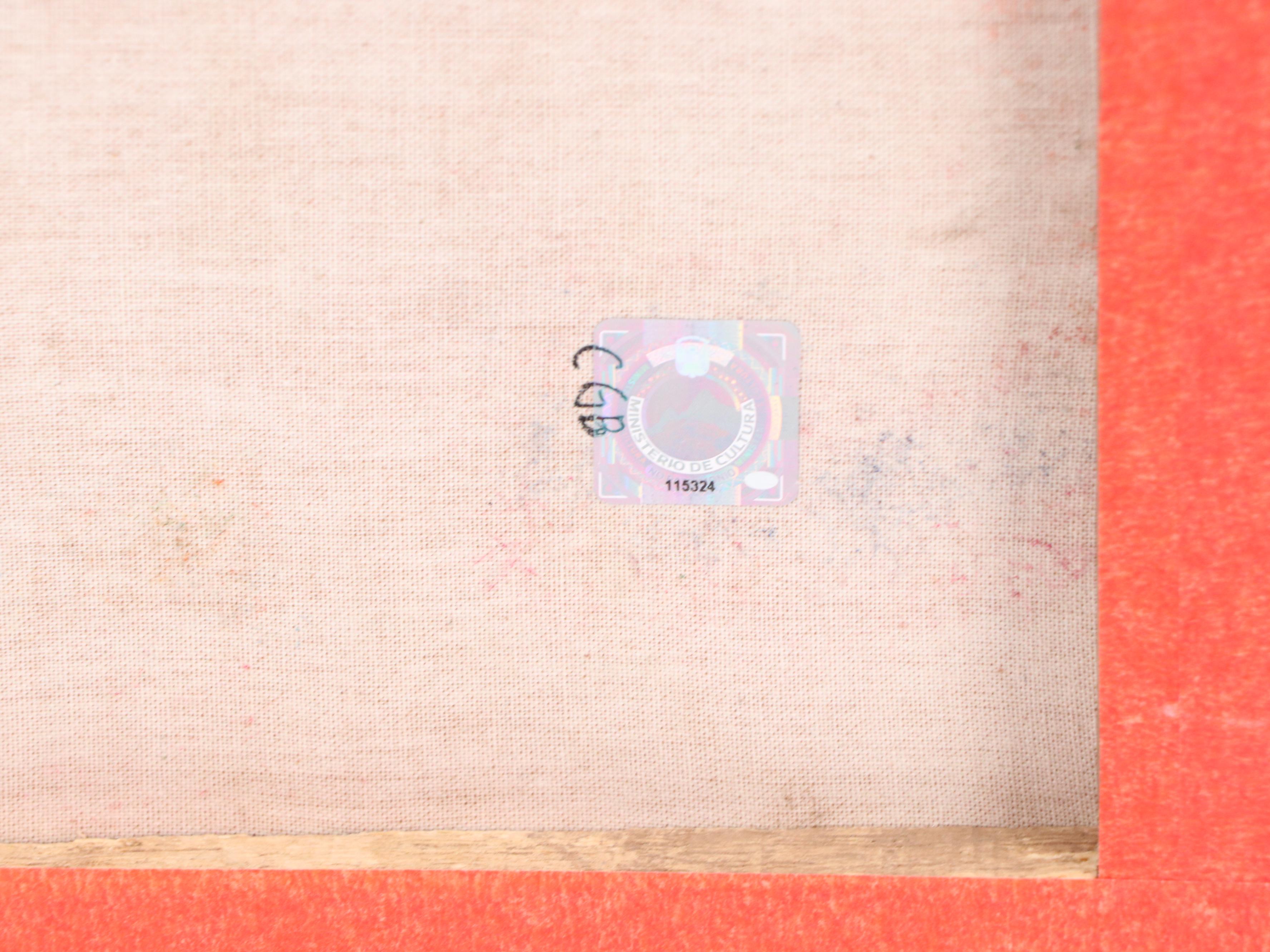 Ernesto Zuñiga Oil Painting "Virgen del Carmen," 1968