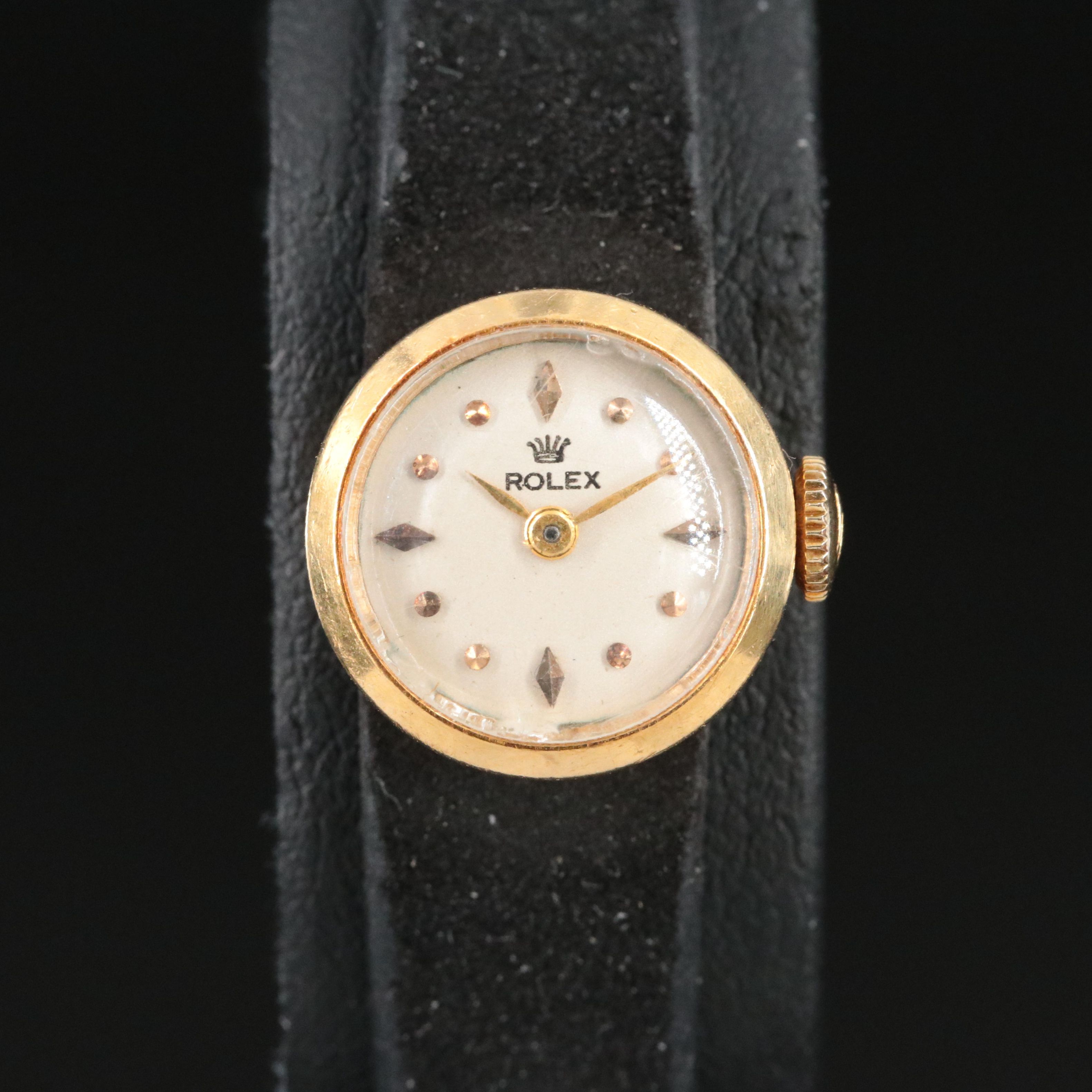 Vintage 18K Rolex Chameleon Stem Wind Watch