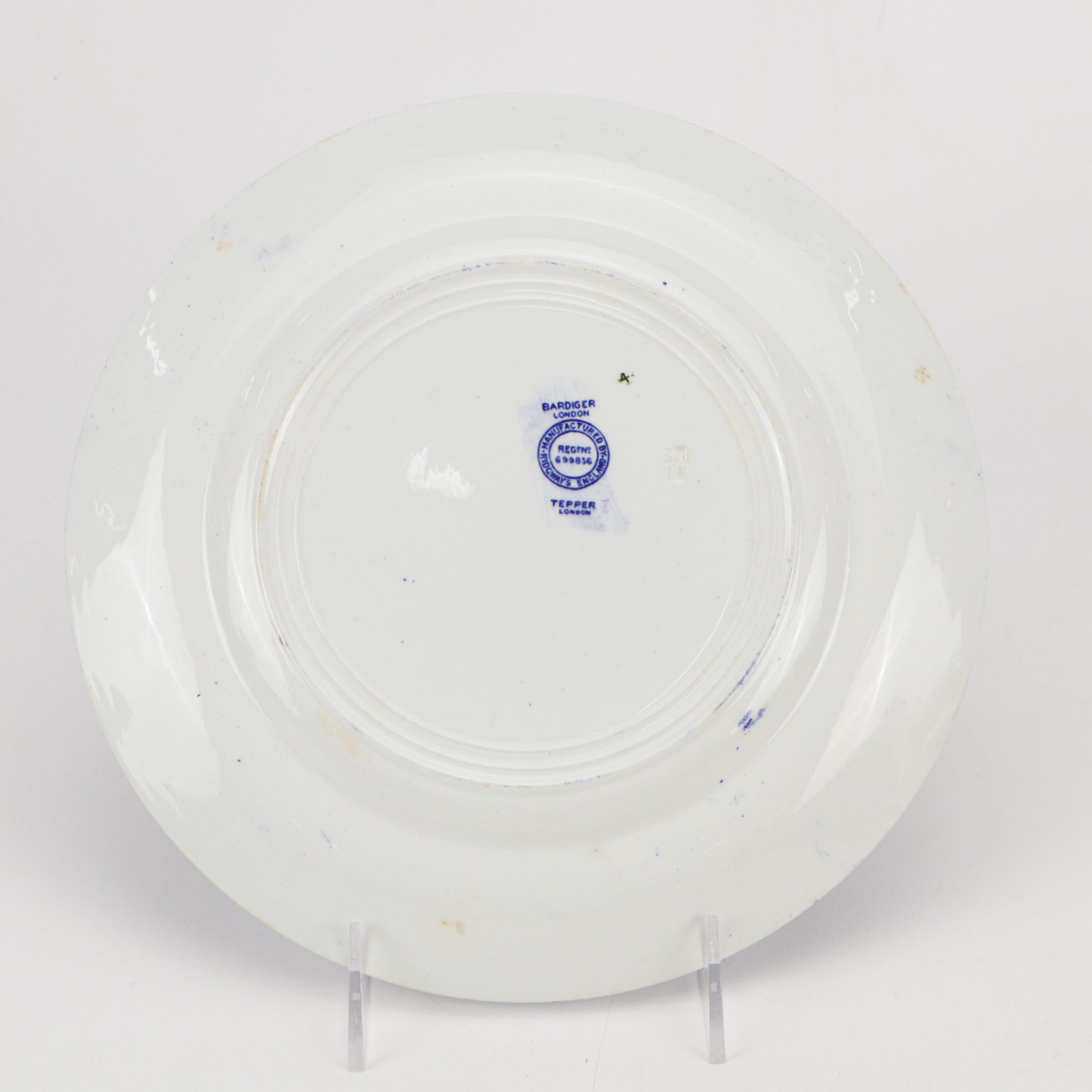 Powell, Bishop & Stonier with "Corinthian" Plate and Other Décor