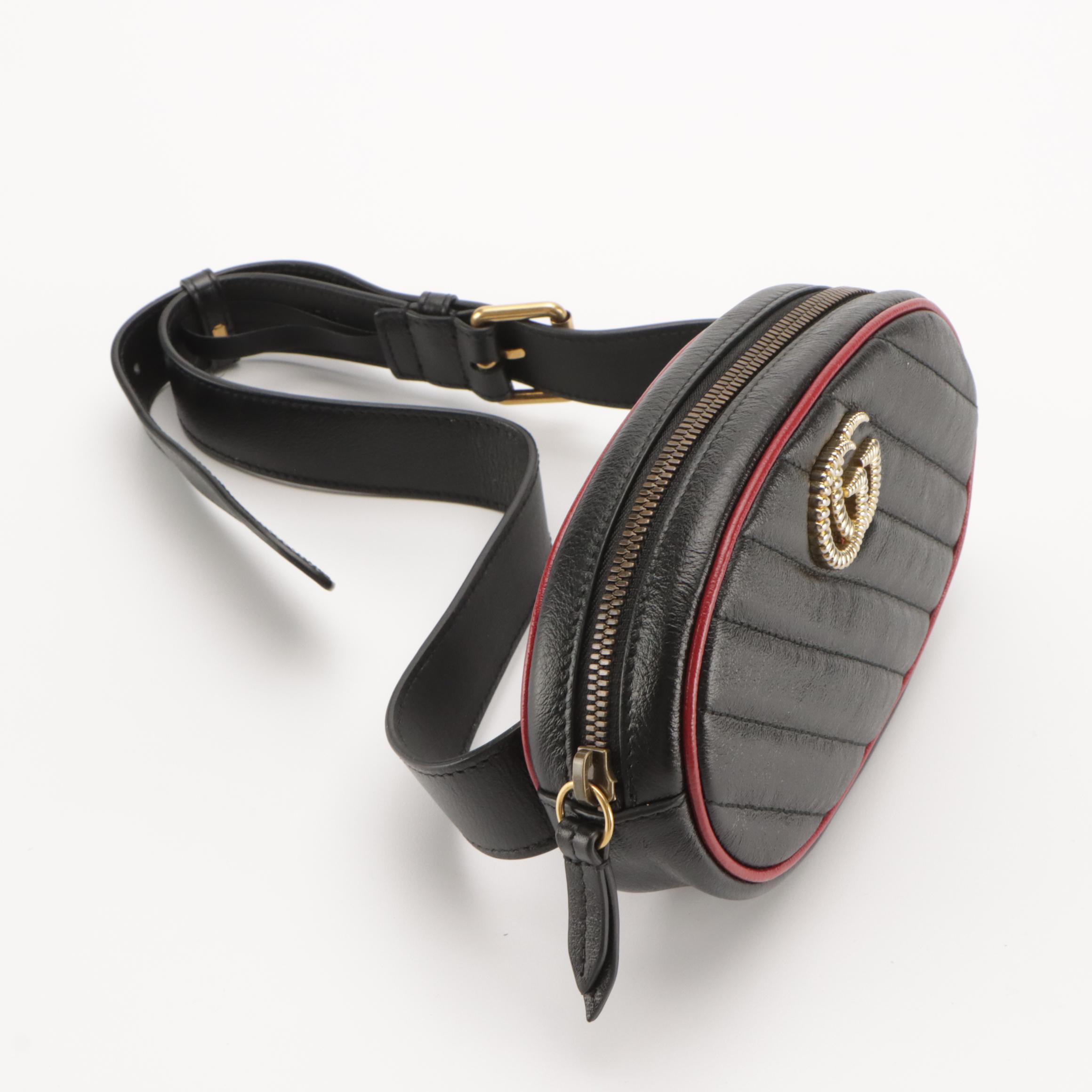Gucci GG Marmont Belt Bag in Matelassé Calfskin Leather