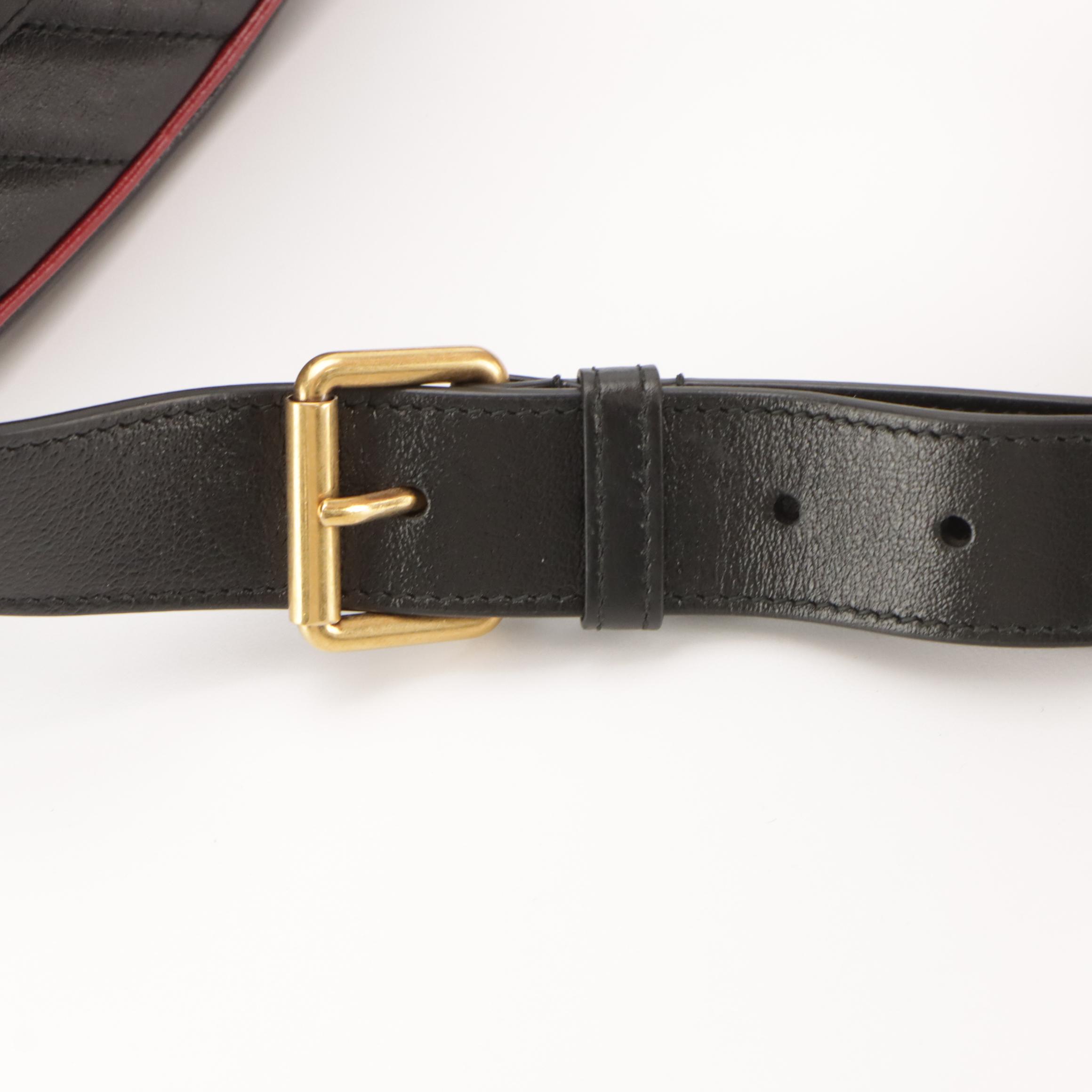 Gucci GG Marmont Belt Bag in Matelassé Calfskin Leather