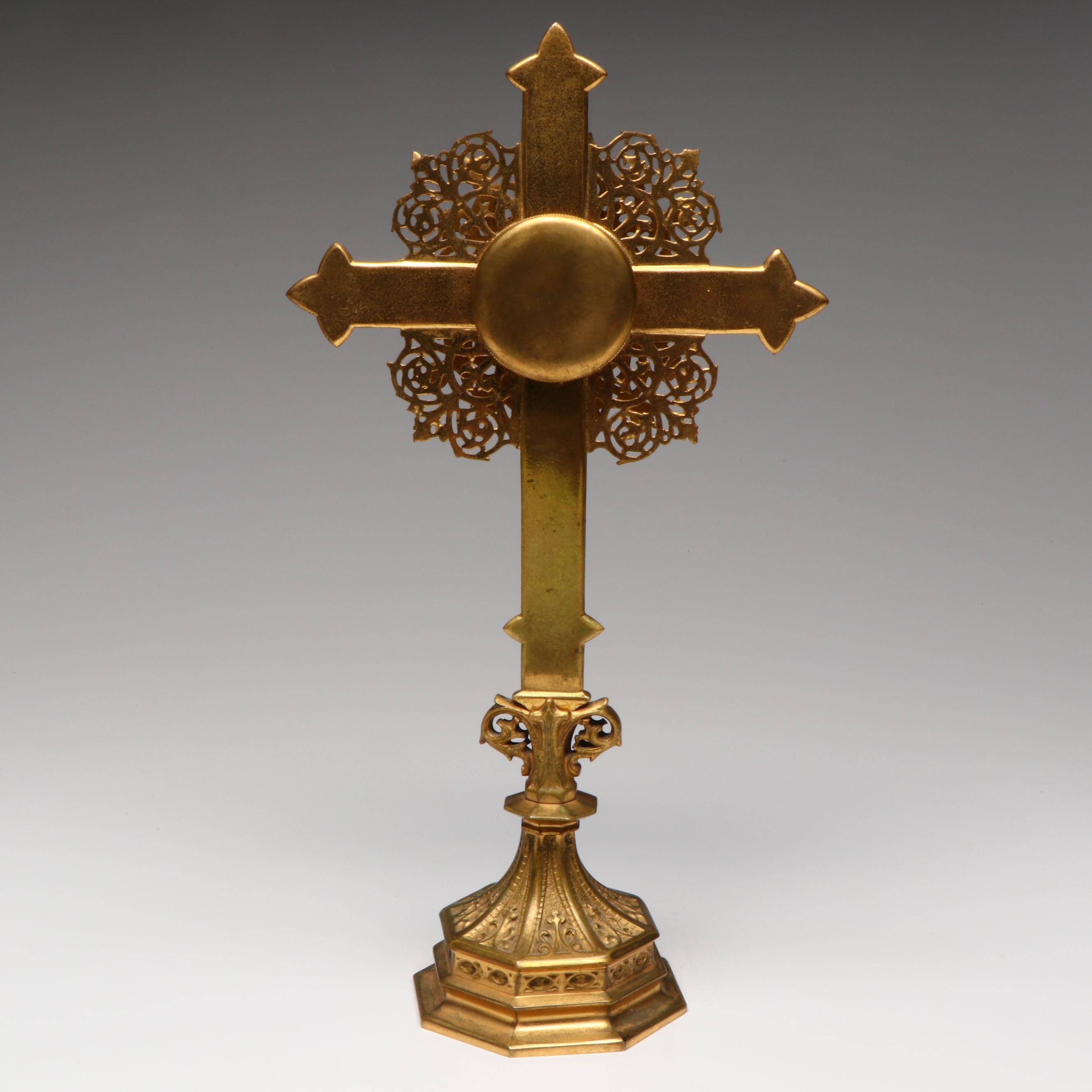 First Class Relic of True Cross of Jesus Christ in Monstrance Reliquary