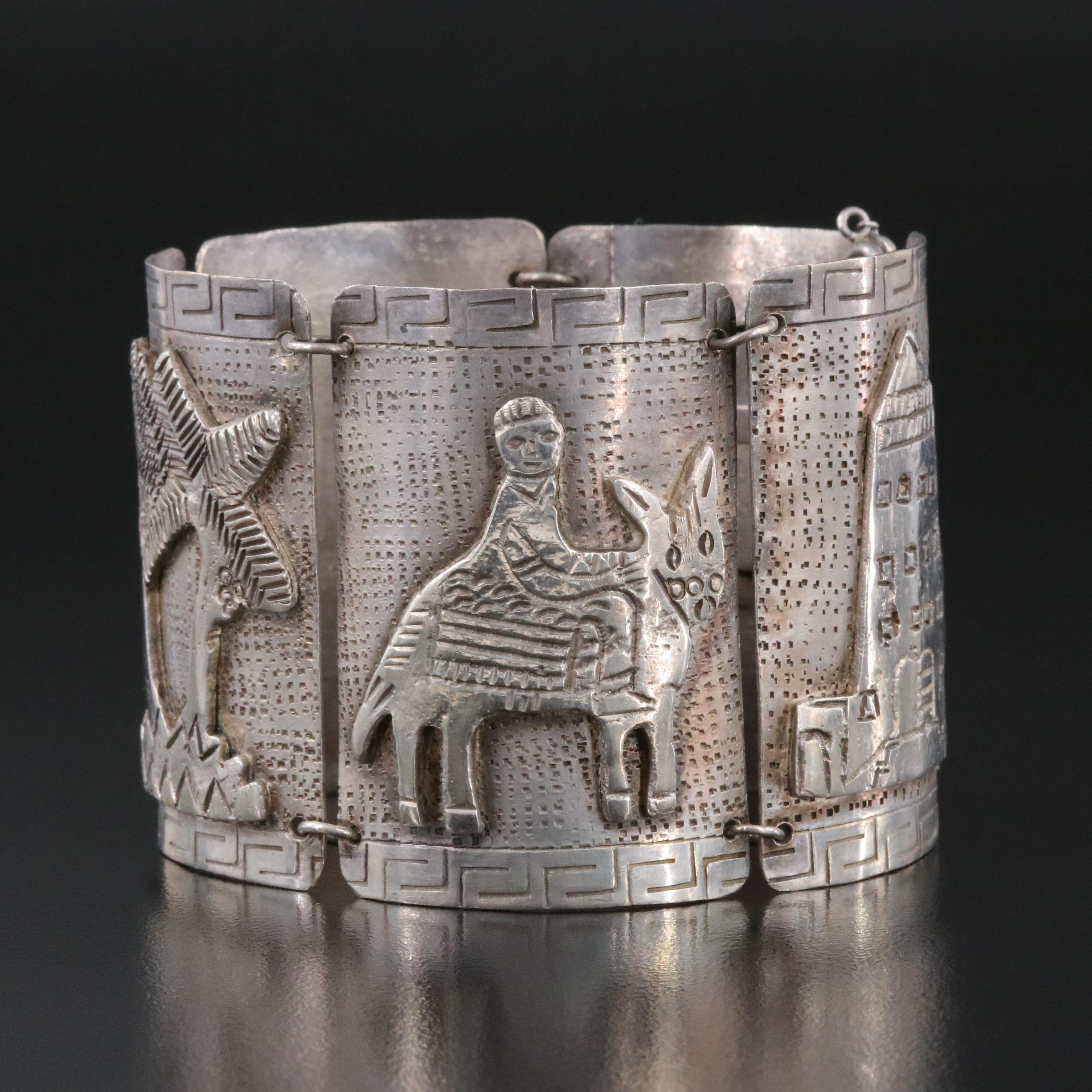 Mexican Style 900 Silver Storyteller Bracelet